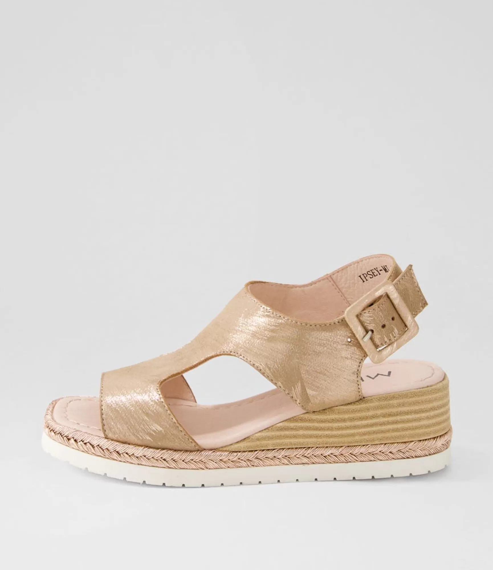 Best Midas Shoes Ipsey Rose Gold Scratch Leather Sandals