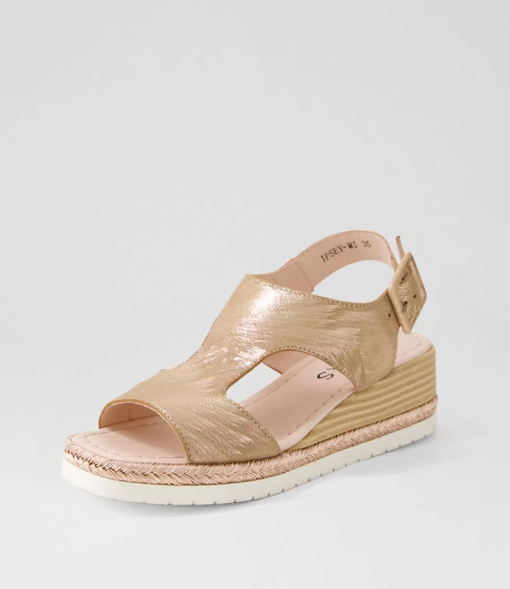 Best Midas Shoes Ipsey Rose Gold Scratch Leather Sandals
