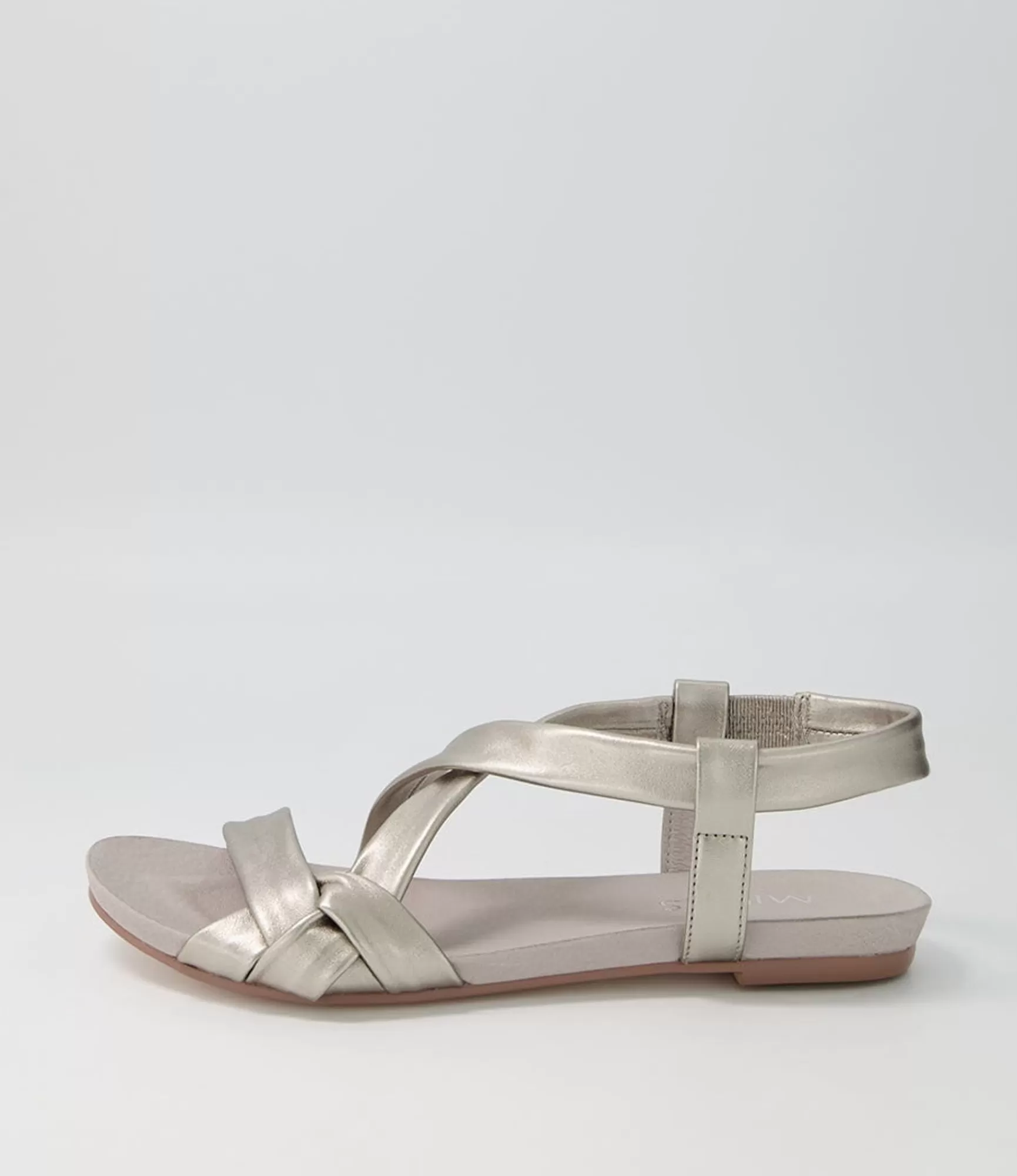 Outlet Midas Shoes Jada Argento Leather Sandals