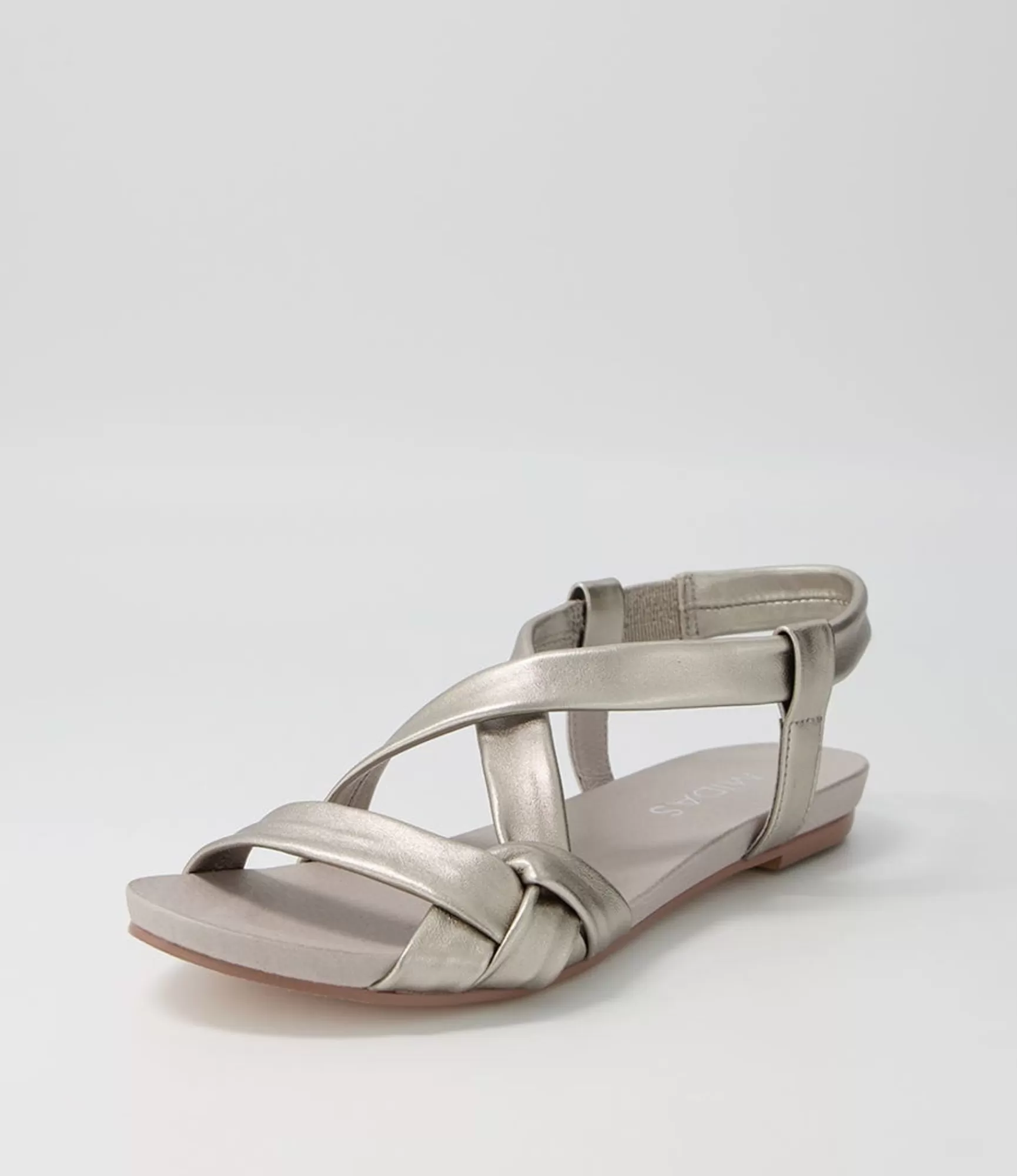 Outlet Midas Shoes Jada Argento Leather Sandals
