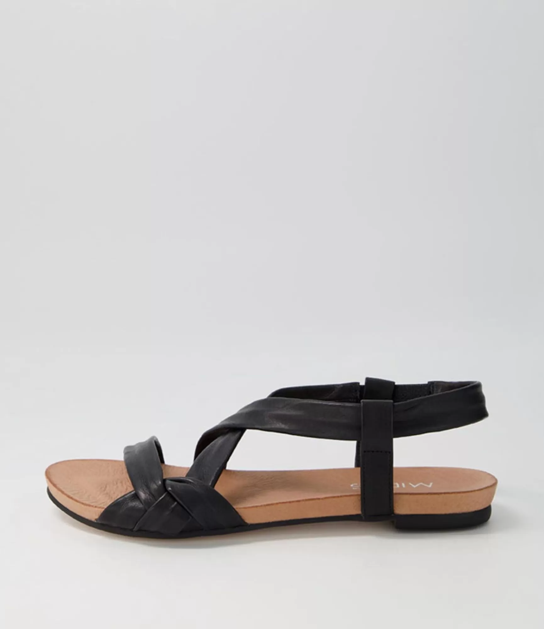 Fashion Midas Shoes Jada Black Leather Sandals