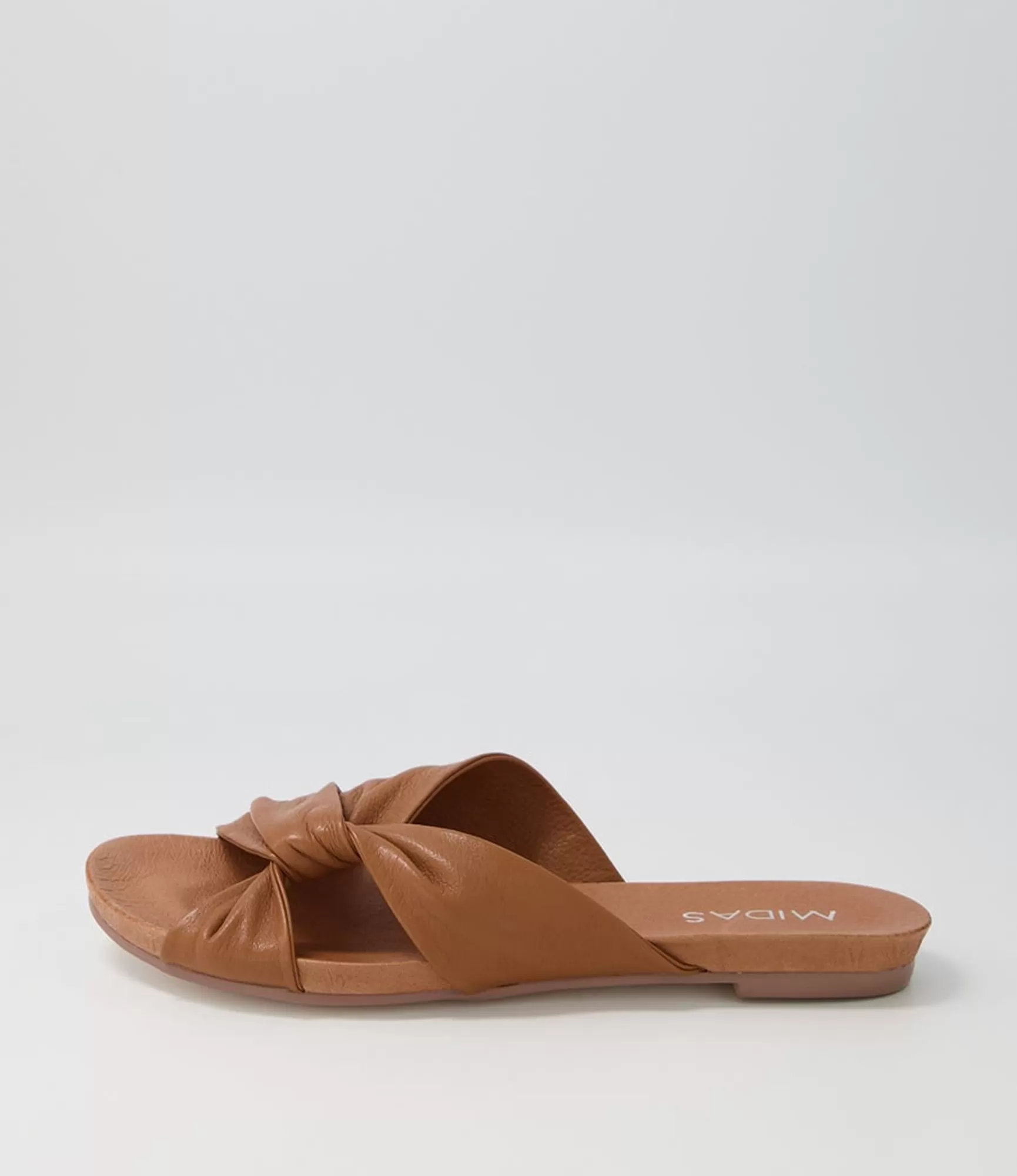 Cheap Midas Shoes Jaffer Dark Tan Leather Sandals