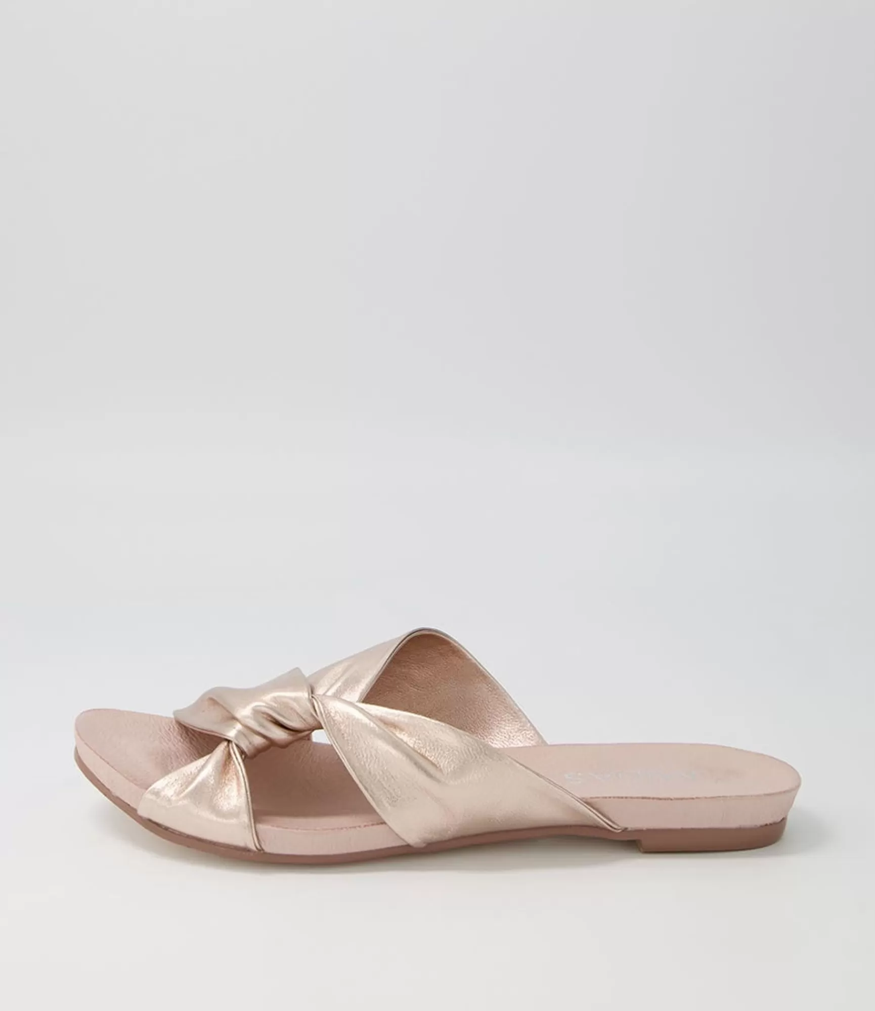 Cheap Midas Shoes Jaffer Pale Rose Gold Leather Sandals