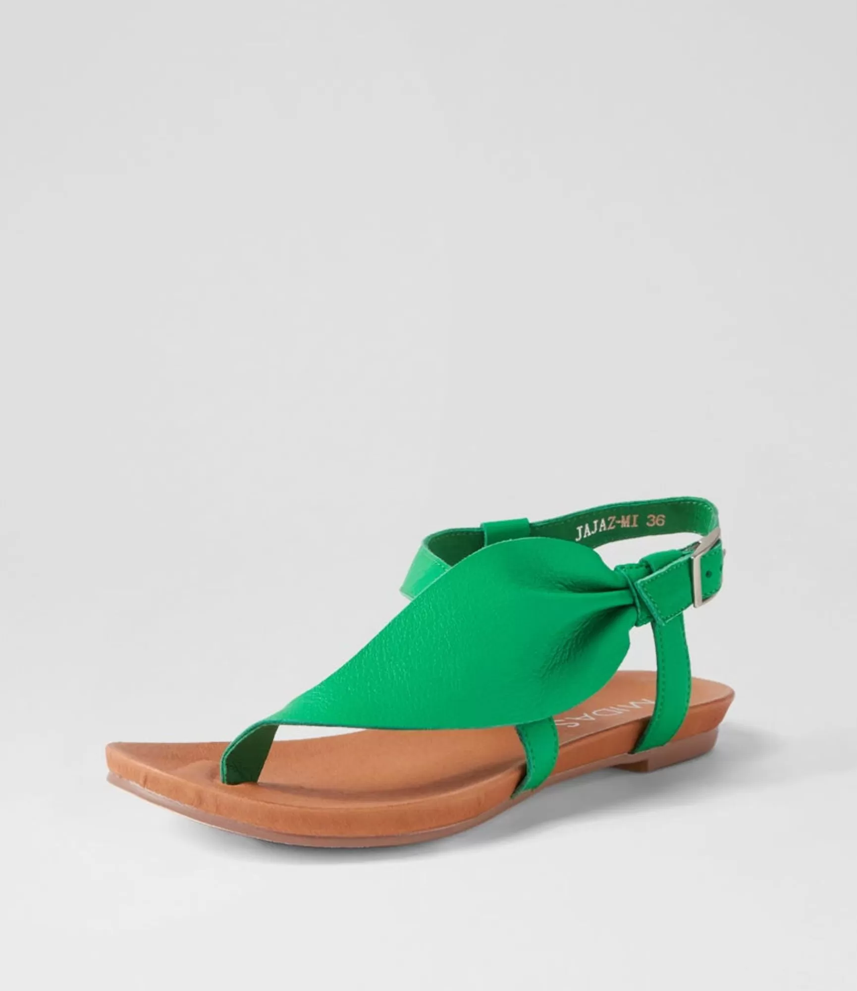 Discount Midas Shoes Jajaz Bright Emerald Leather Sandals