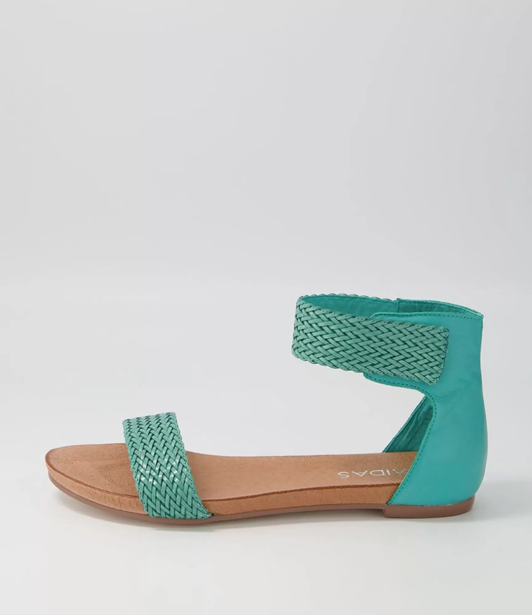 Sale Midas Shoes Jallan Emerald Weave Leather Sandals