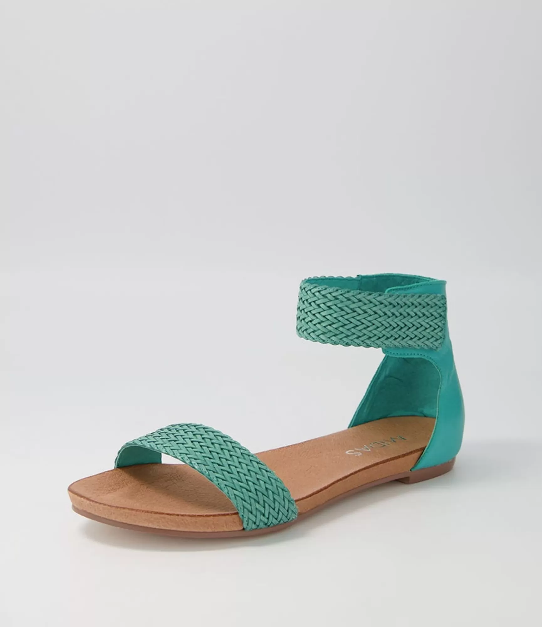 Sale Midas Shoes Jallan Emerald Weave Leather Sandals
