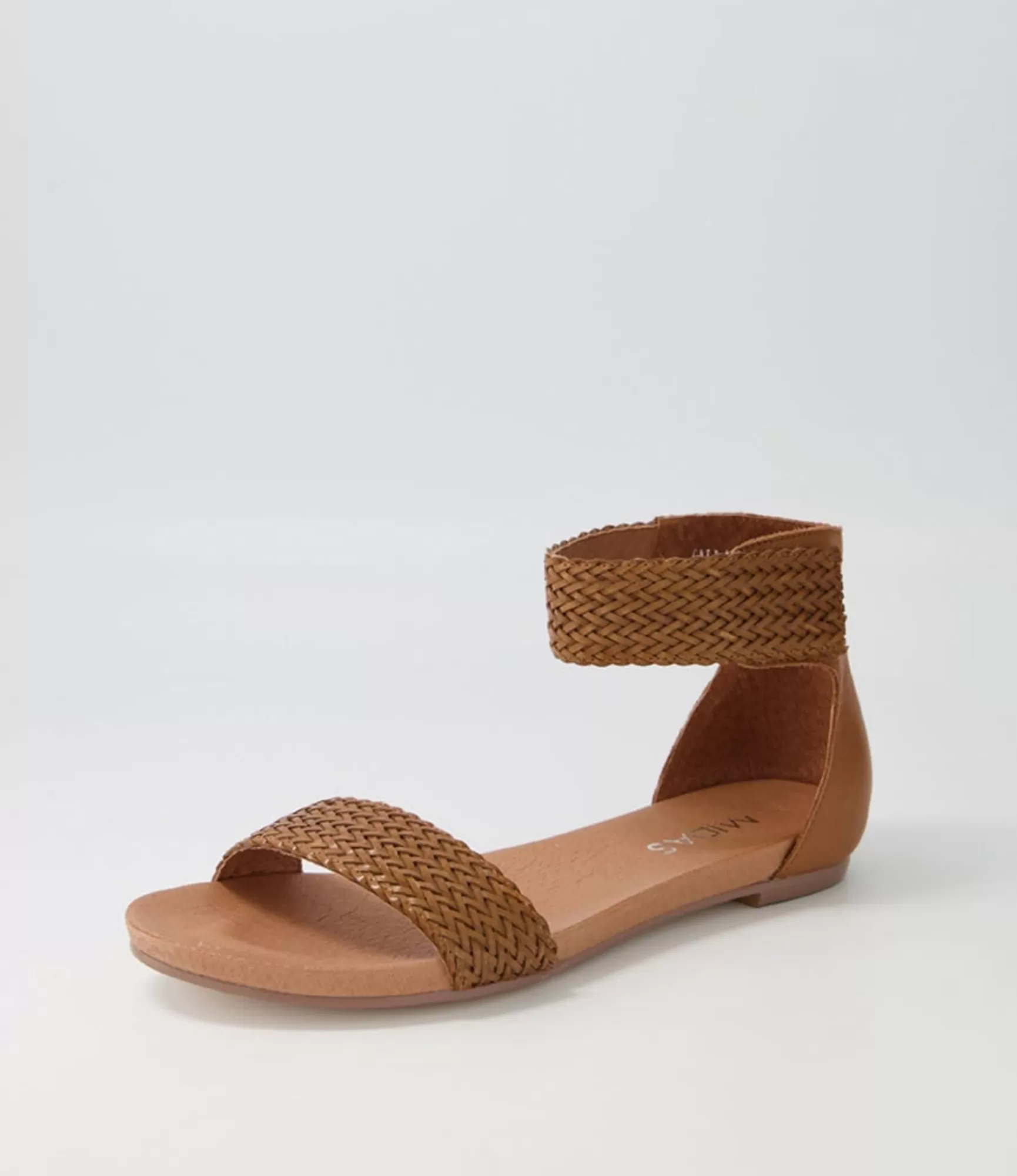 Outlet Midas Shoes Jallan Tan Weave Leather Sandals