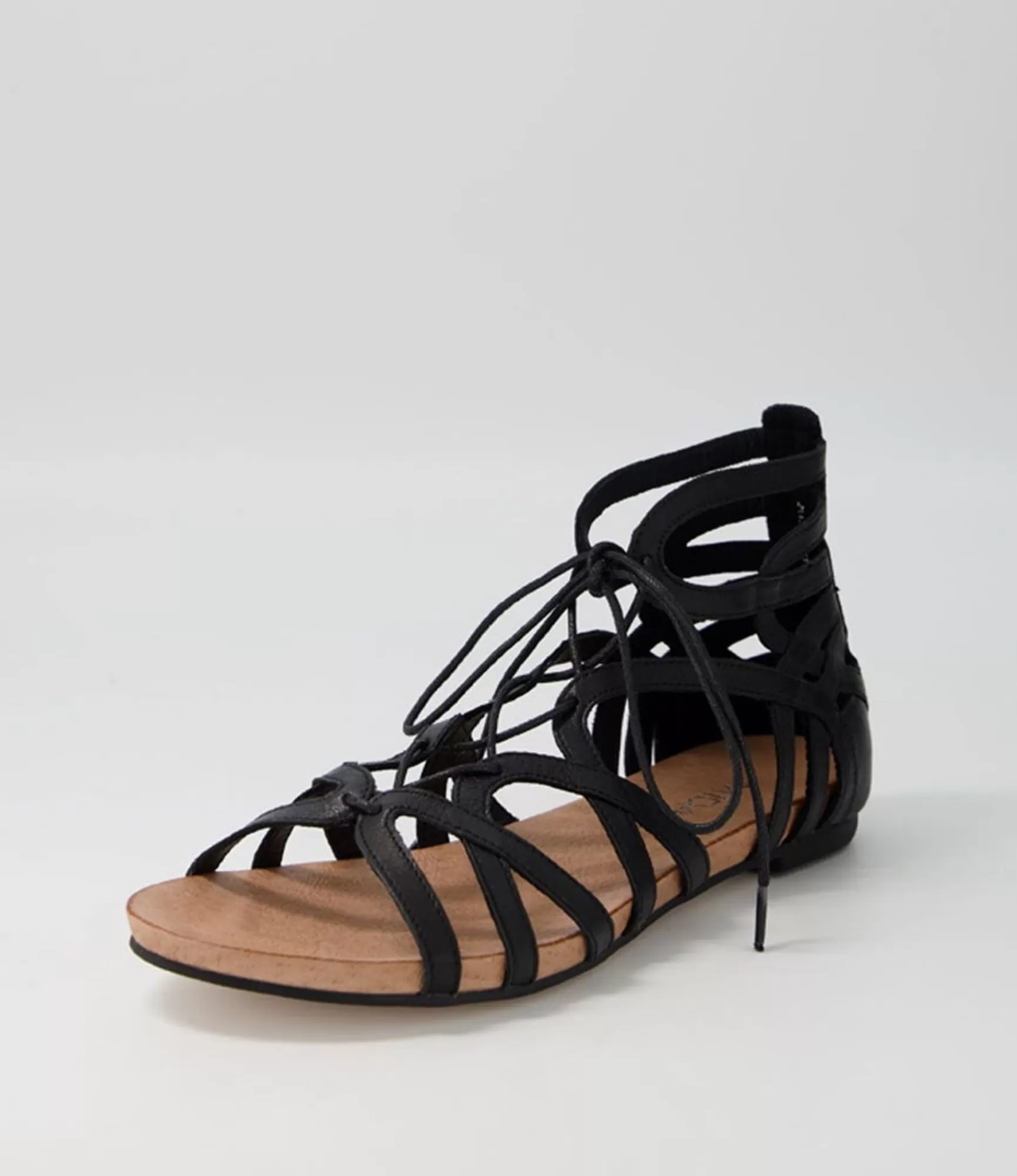 Cheap Midas Shoes Jass Black Leather Sandals