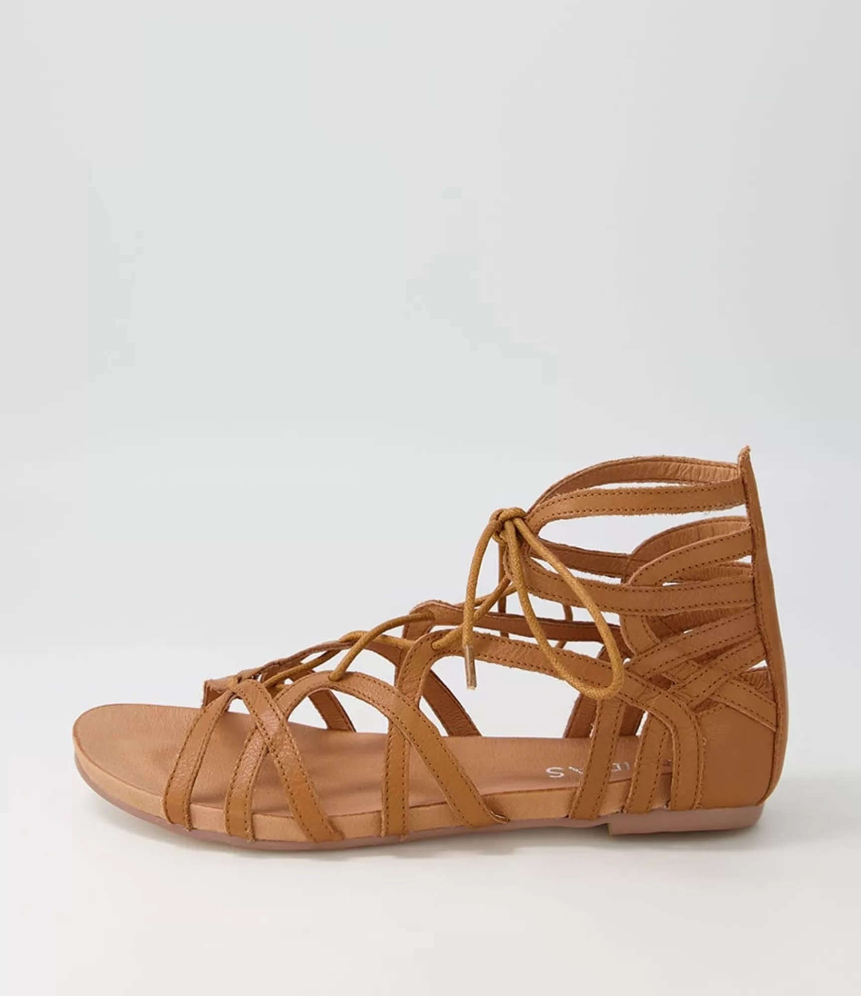 Cheap Midas Shoes Jass Dark Tan Leather Sandals