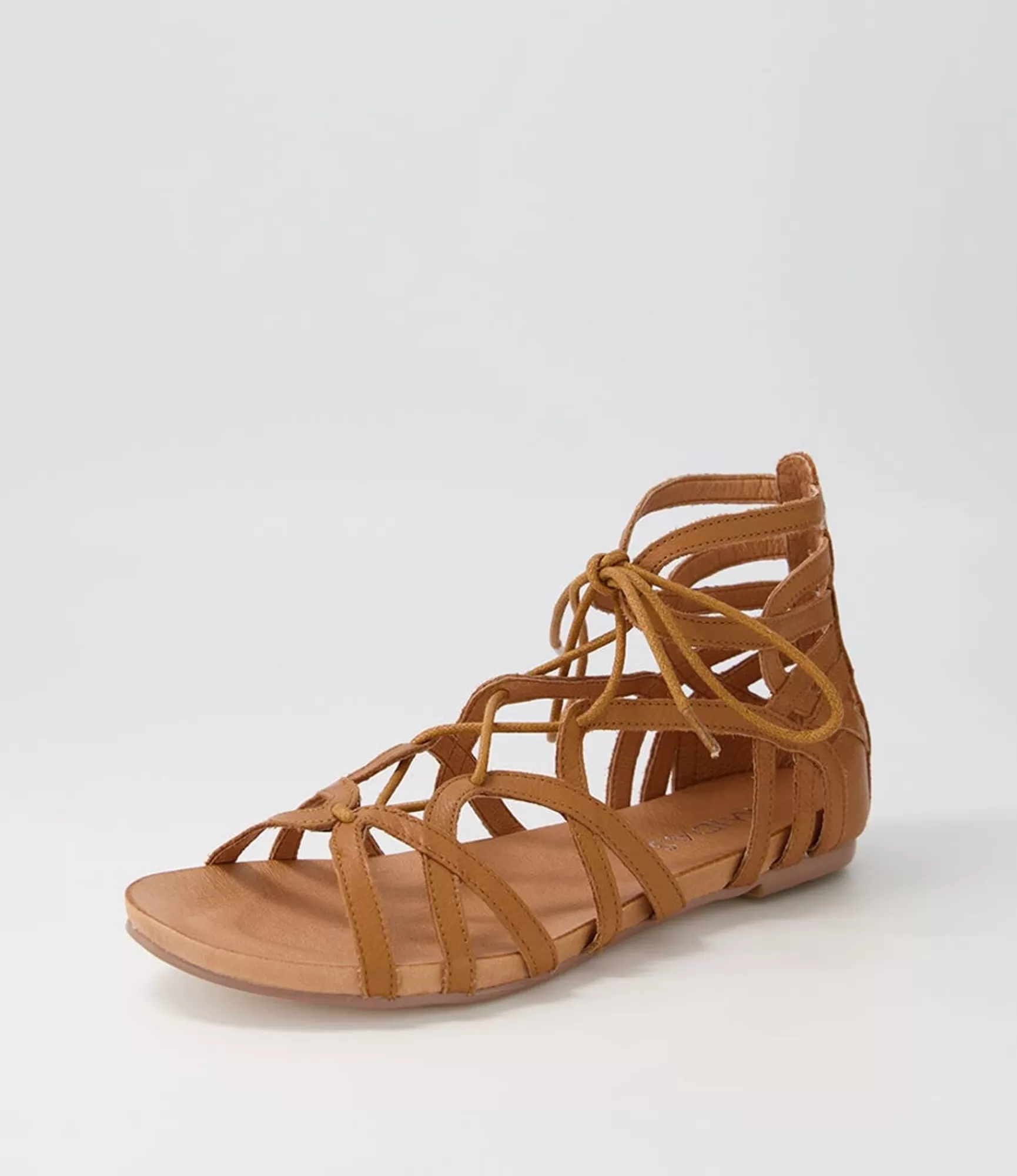 Cheap Midas Shoes Jass Dark Tan Leather Sandals