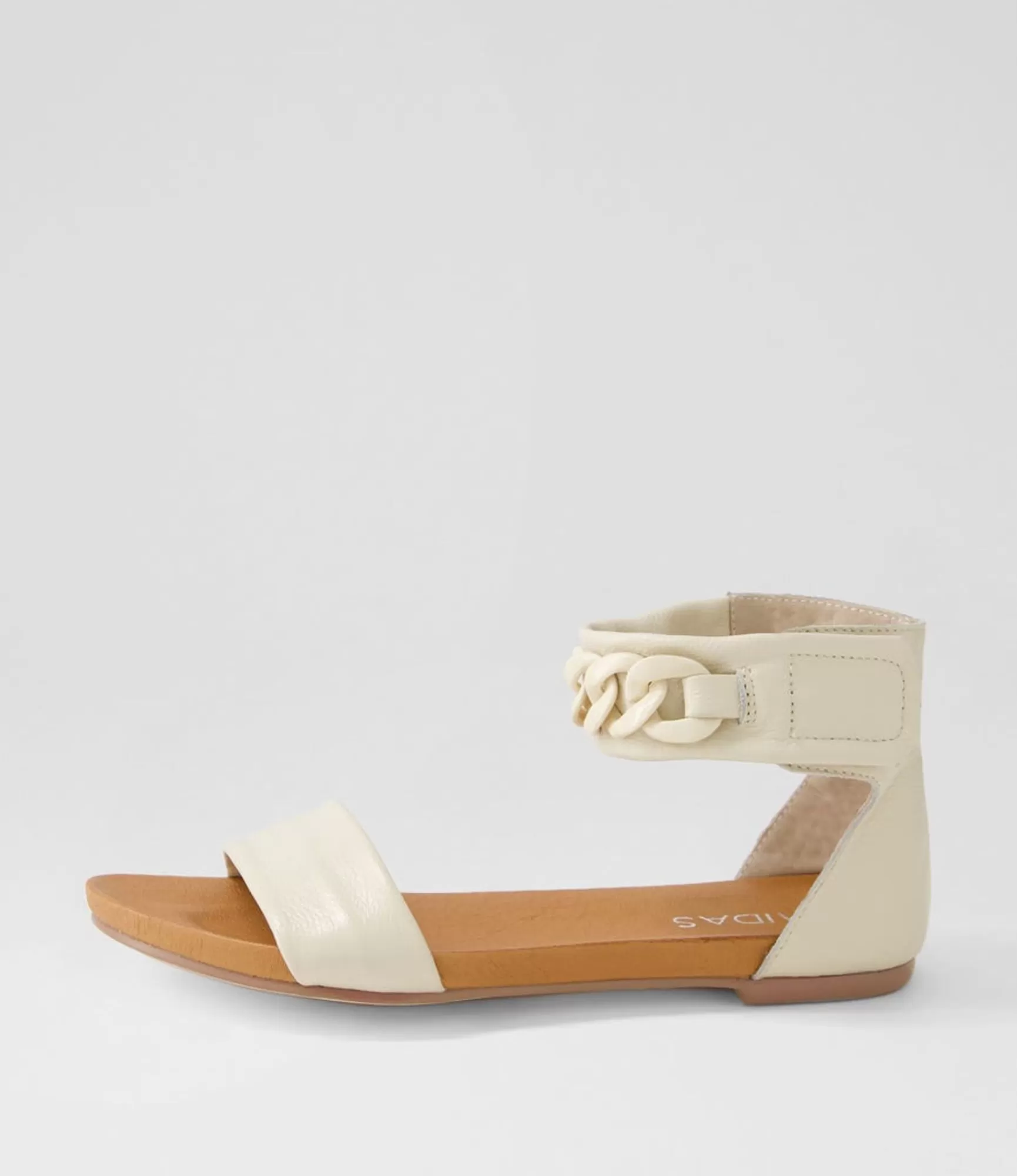 Discount Midas Shoes Jazzis Milk Leather Sandals