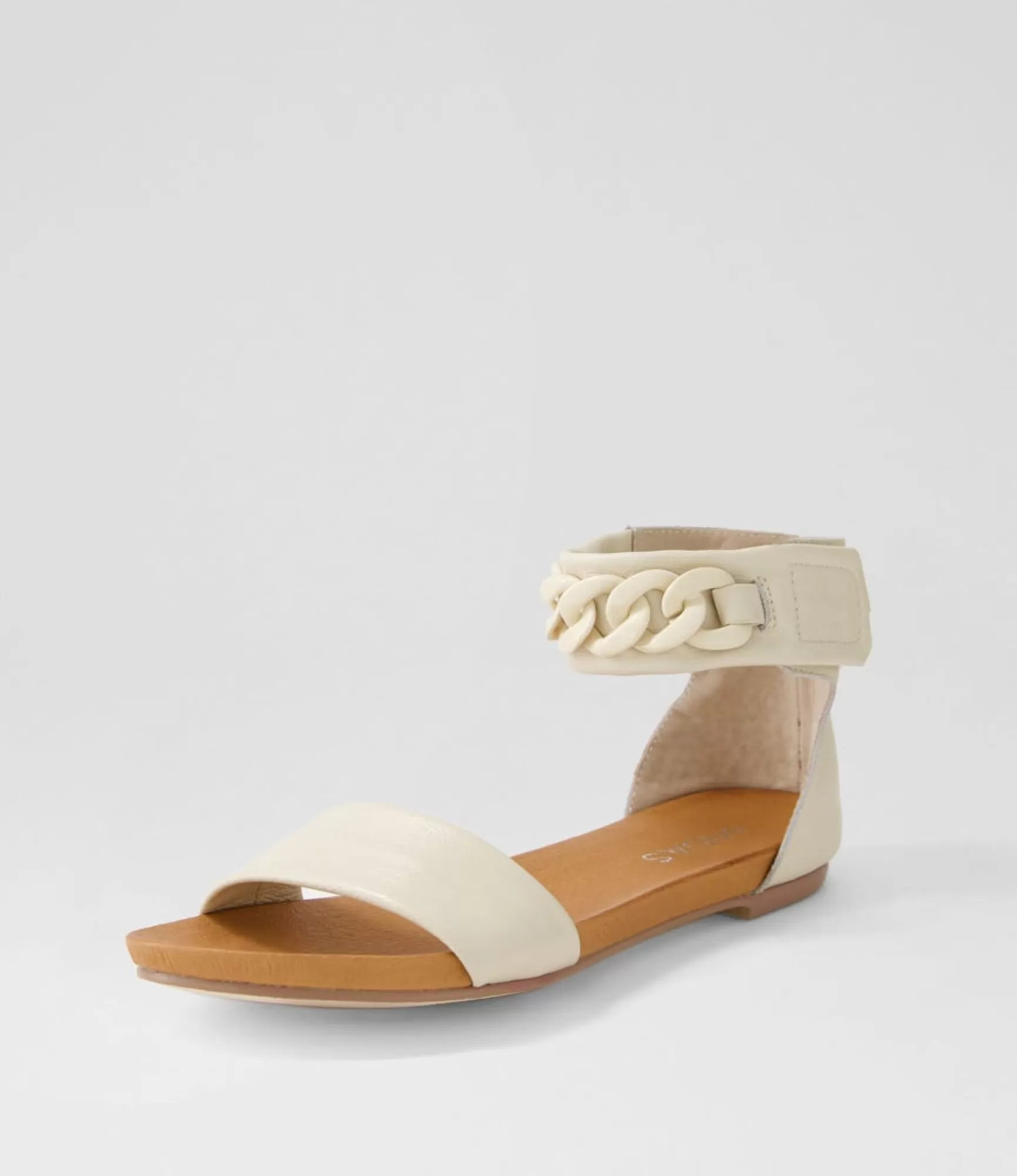 Discount Midas Shoes Jazzis Milk Leather Sandals