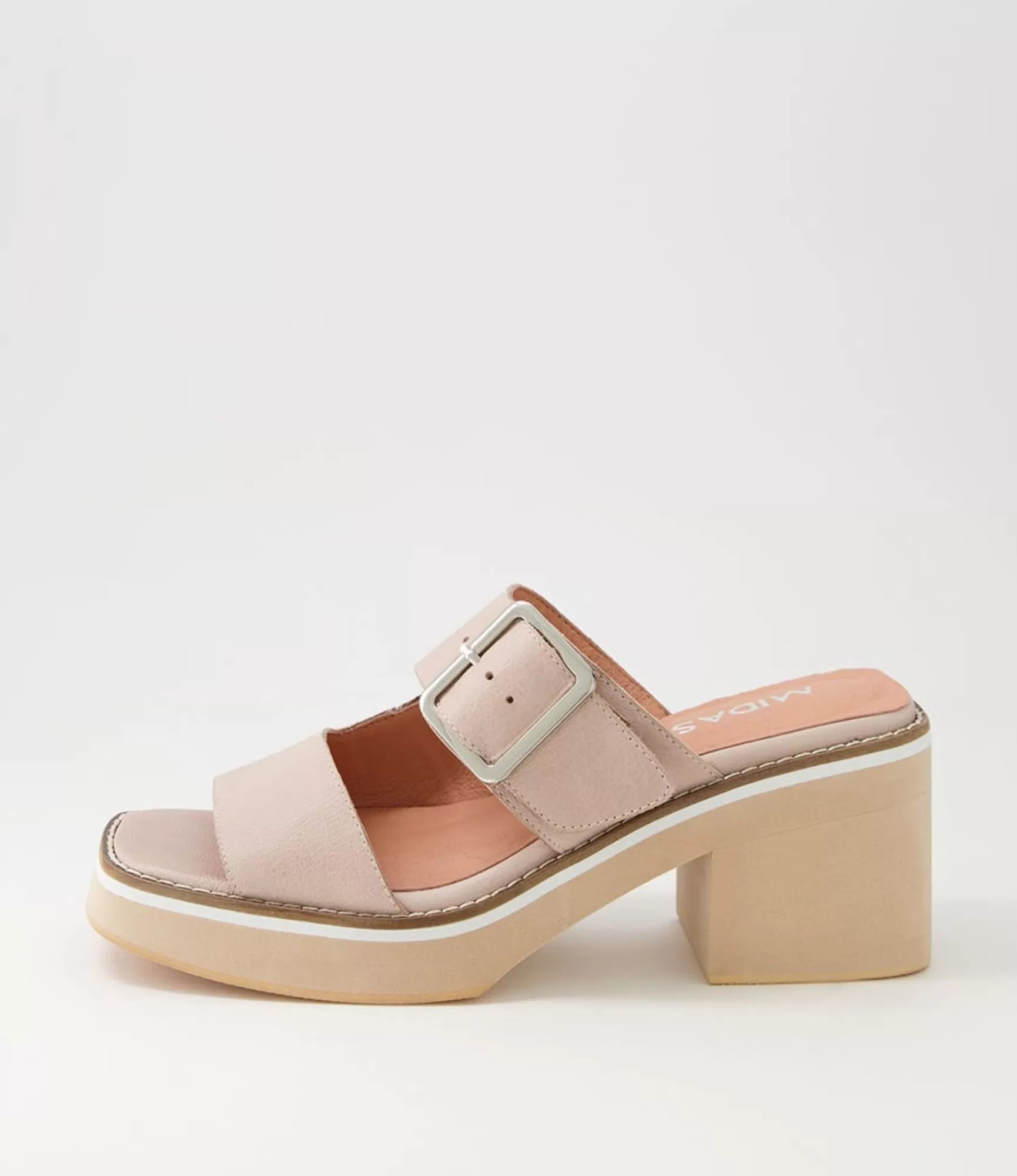 Sale Midas Shoes Jeddal Cafe Leather Slides