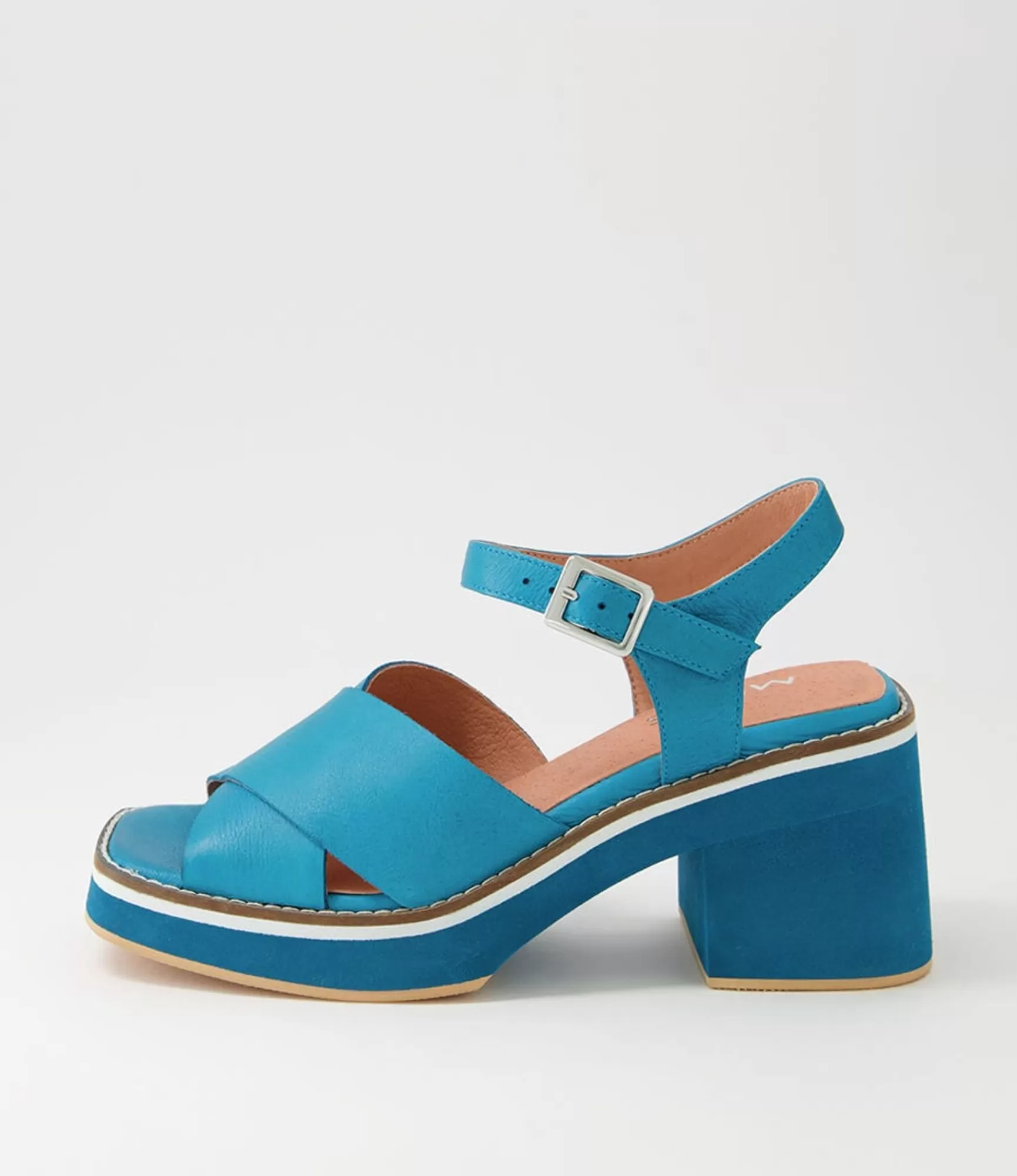 Cheap Midas Shoes Jeddie Peacock Leather Sandals