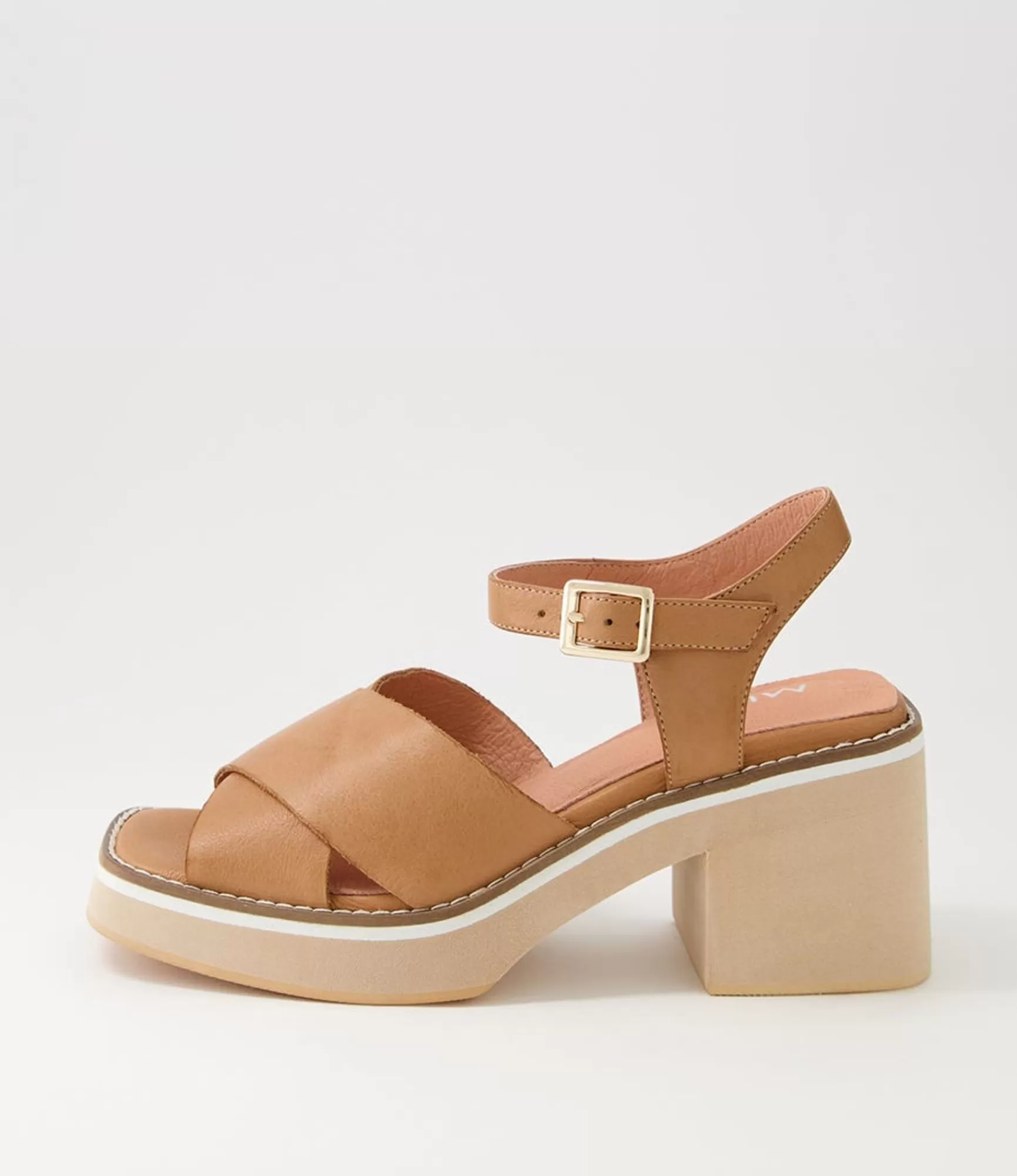 Cheap Midas Shoes Jeddie Tan Leather Sandals