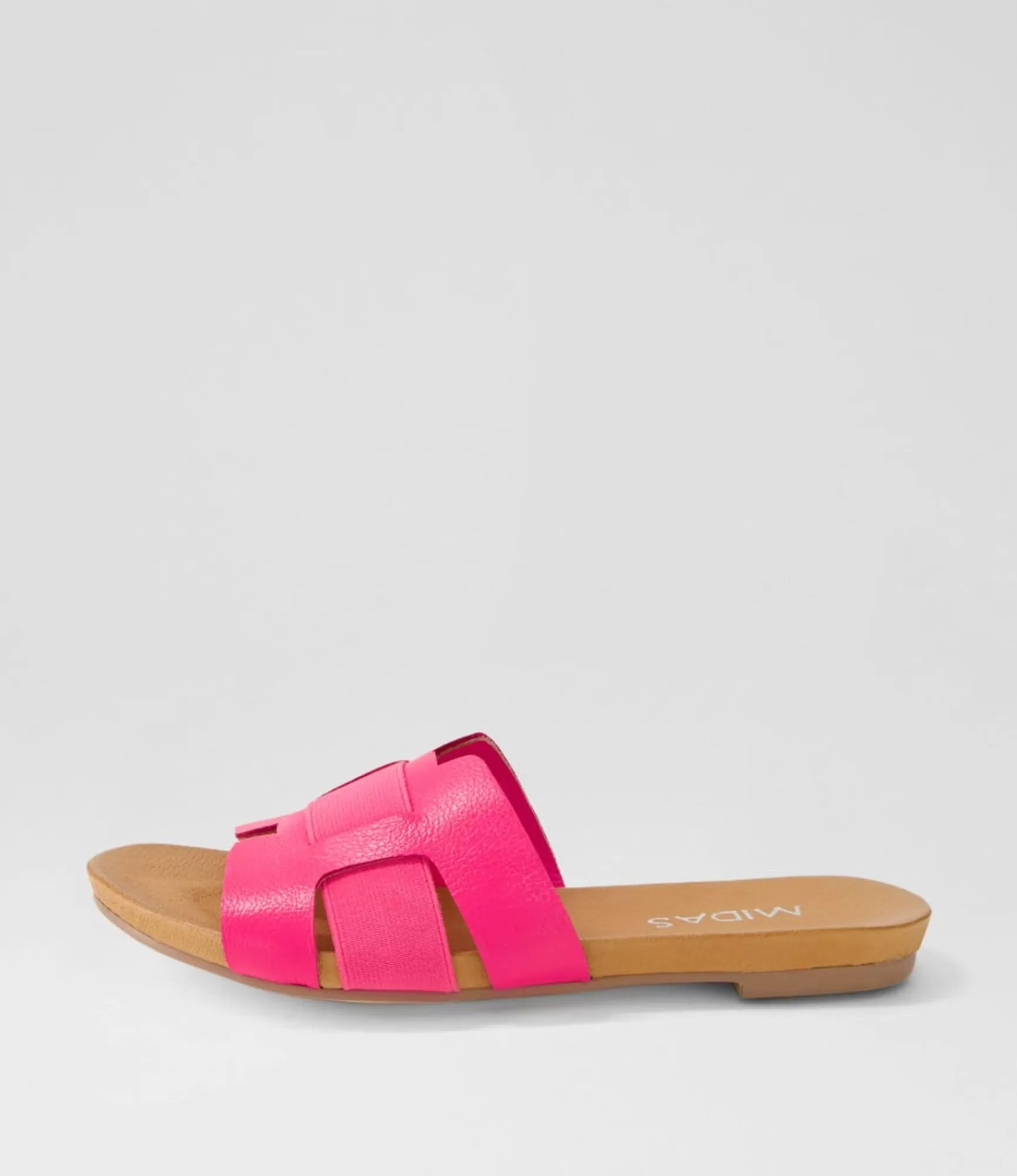 Flash Sale Midas Shoes Jeddles Hot Pink Leather Elastic Slides