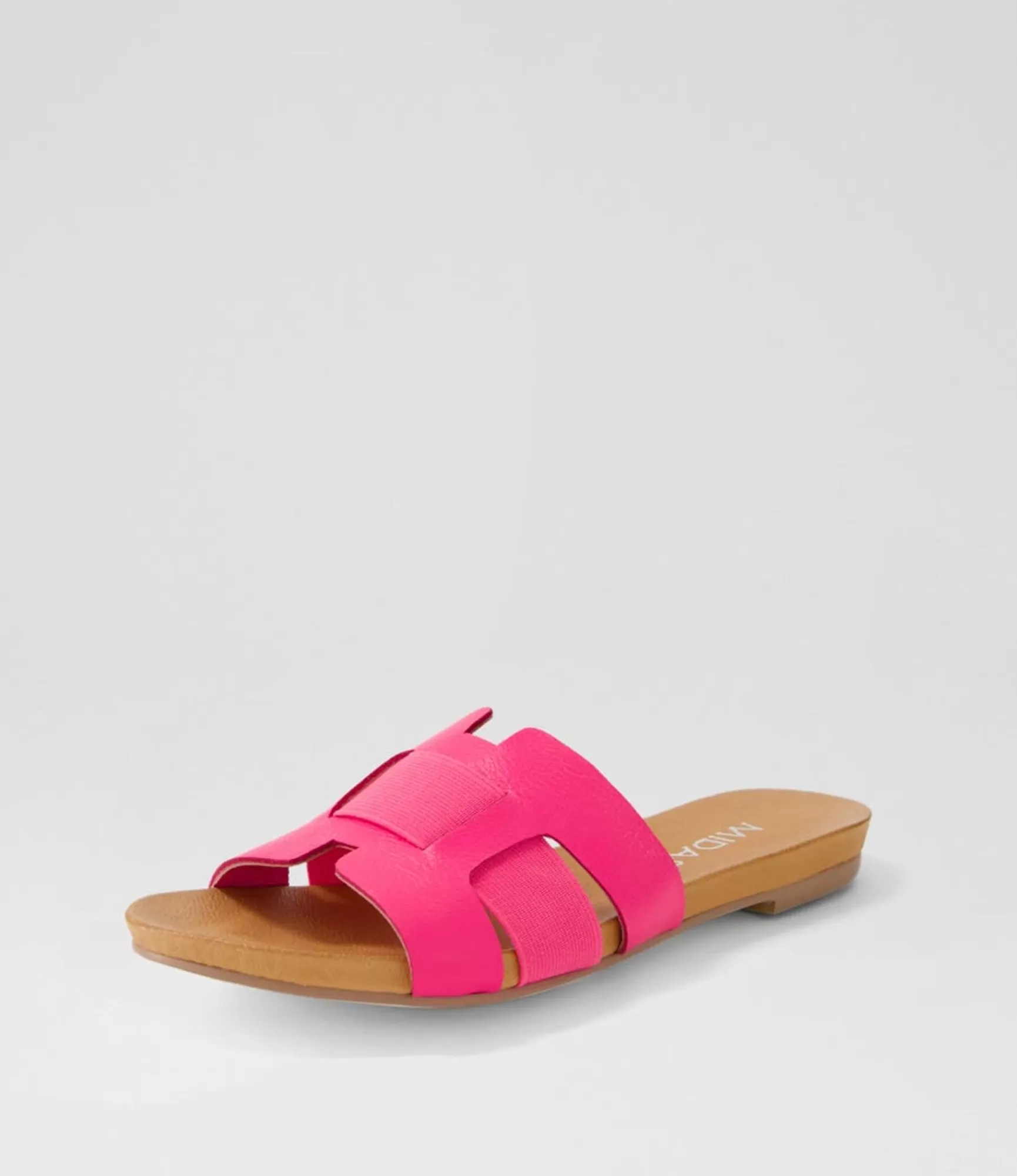 Flash Sale Midas Shoes Jeddles Hot Pink Leather Elastic Slides