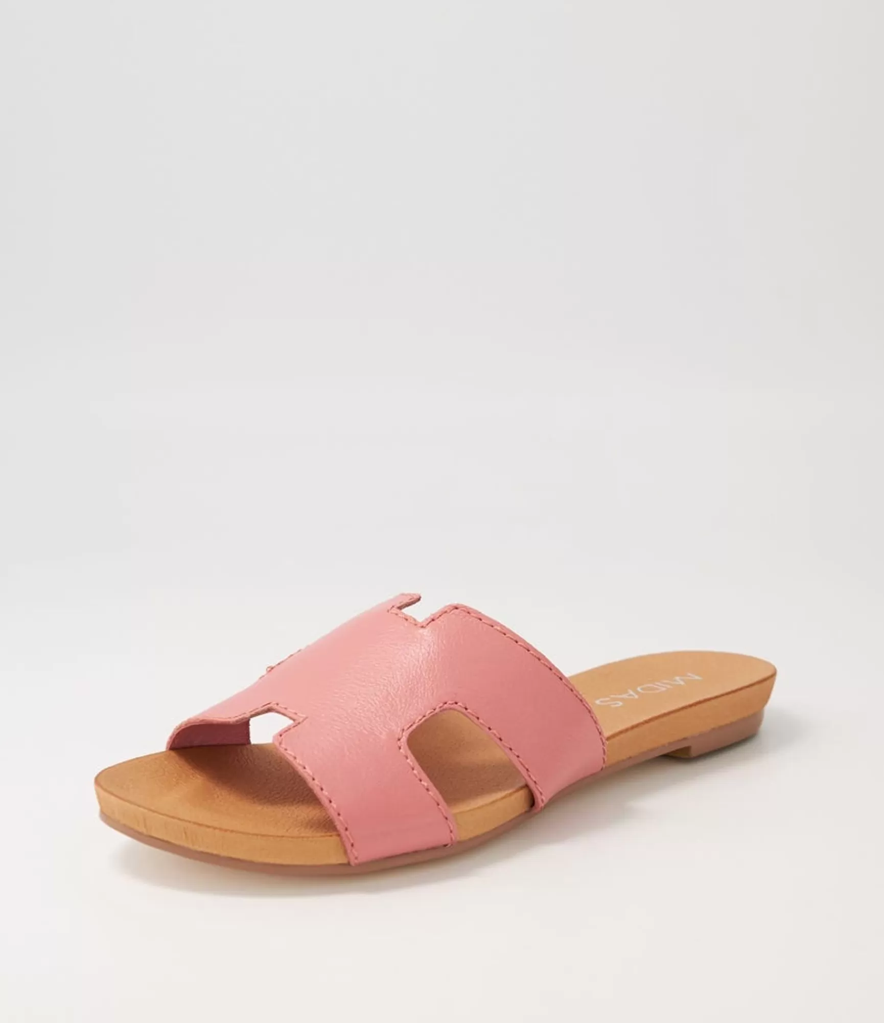 Hot Midas Shoes Jevon Pretty Pink Leather Slides