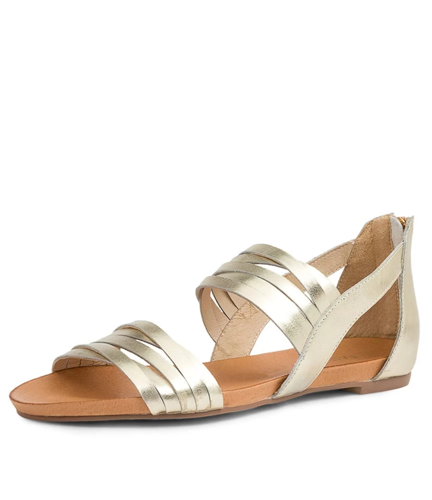 New Midas Shoes Jewel Pale Gold Leather
