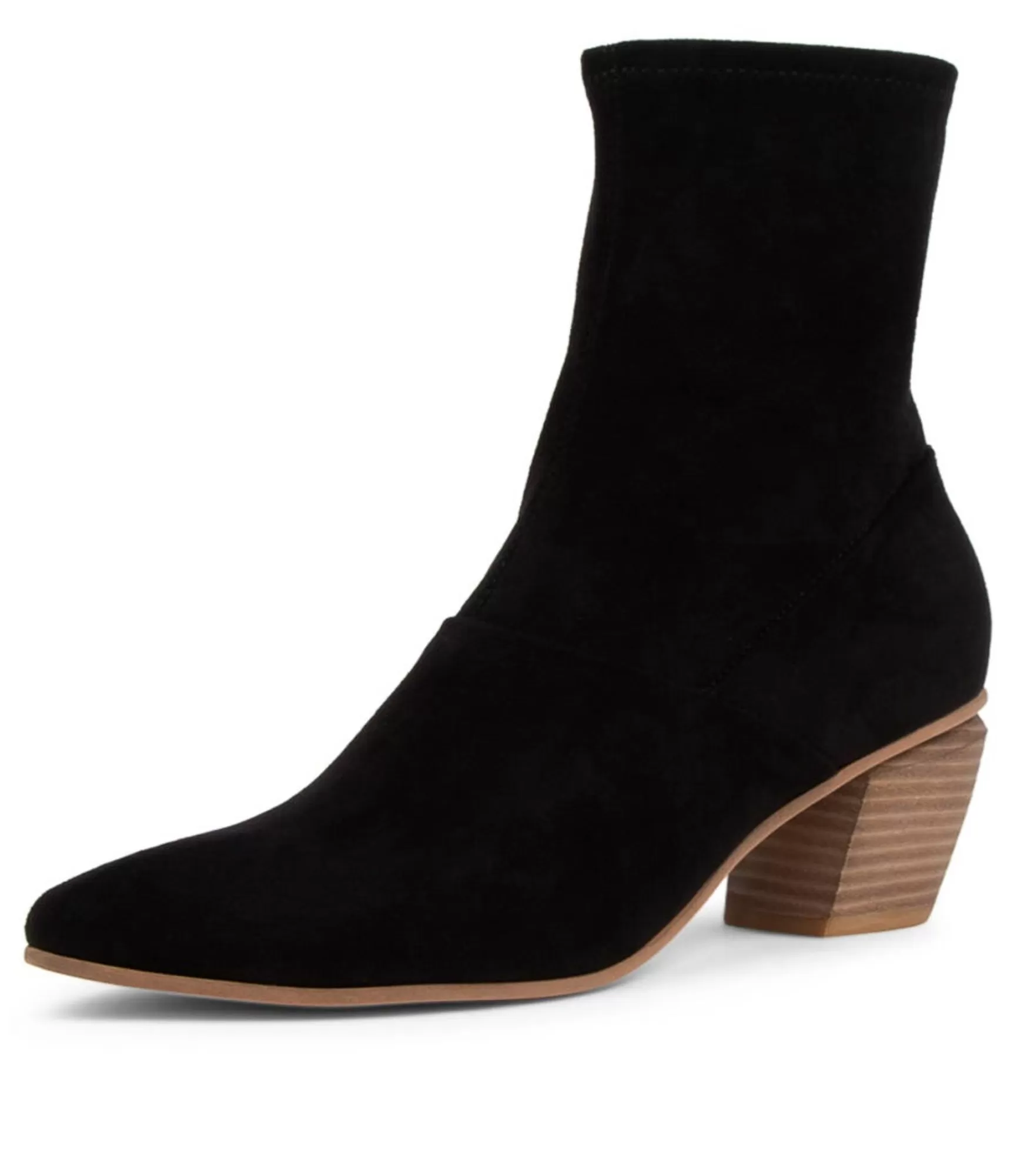 Clearance Midas Shoes Jollie Black Microsuede Ankle Boots