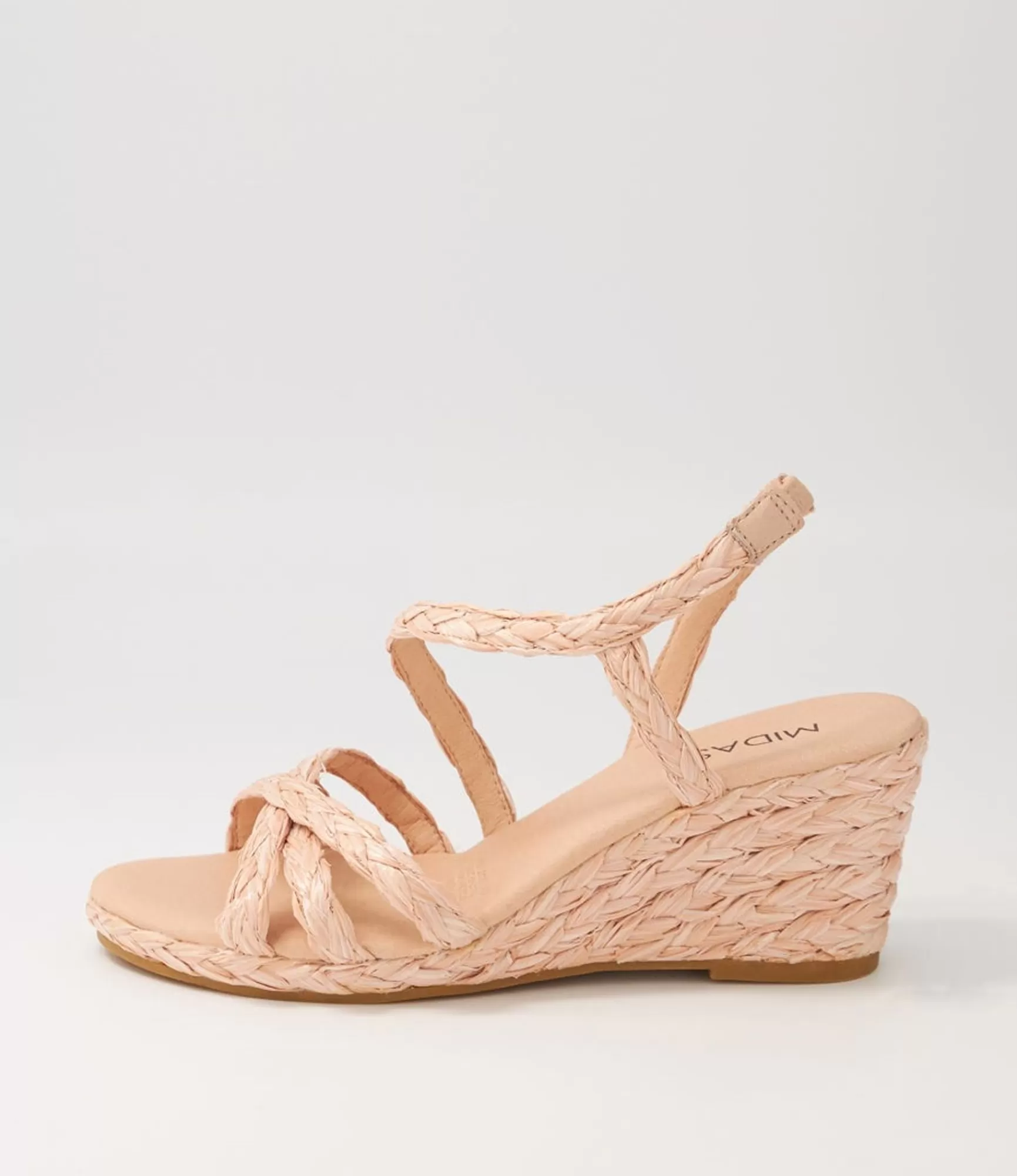 Cheap Midas Shoes Jordie Blush Woven Espadrilles