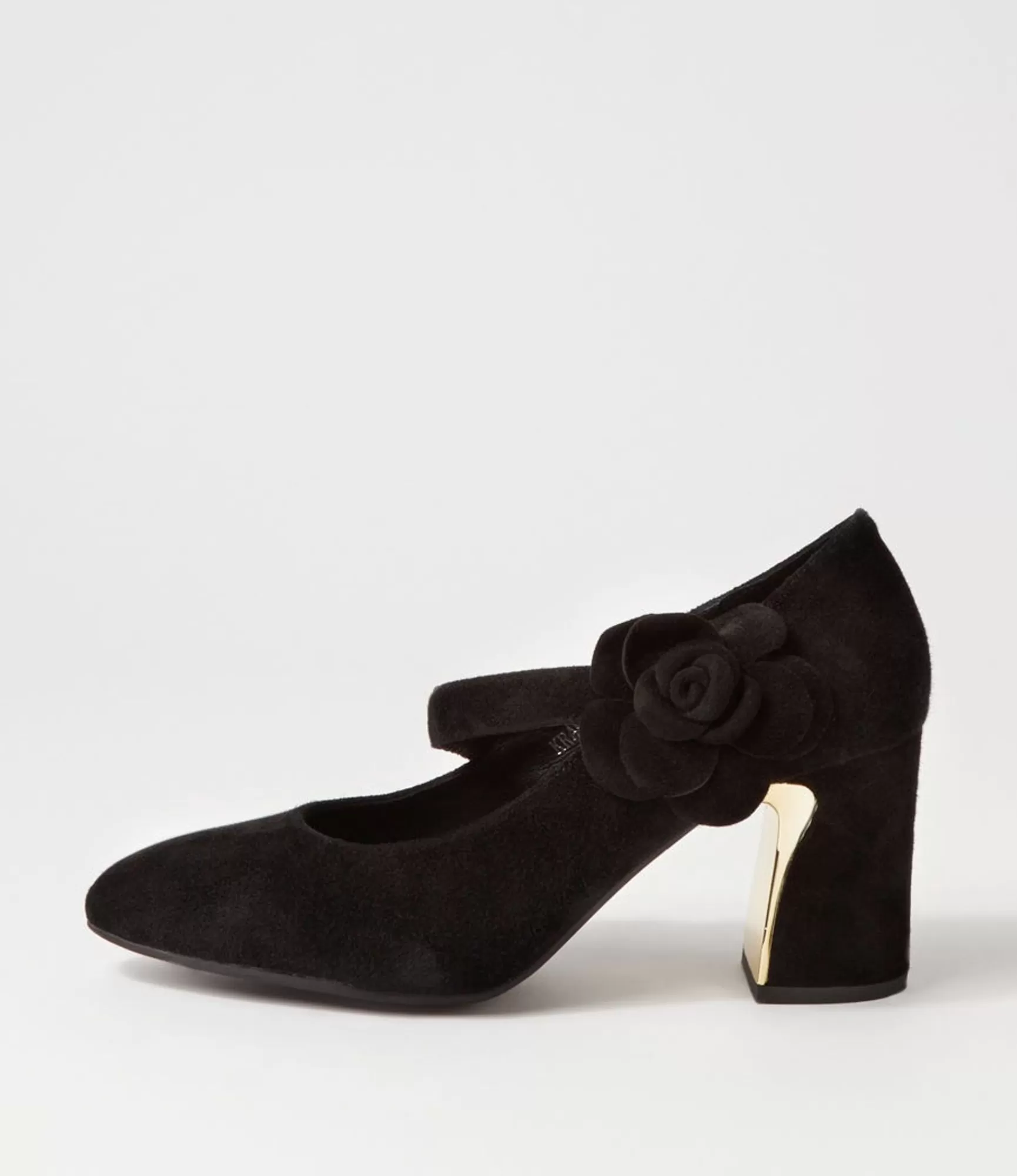 Shop Midas Shoes Kramer Black Suede Mary Jane Heels