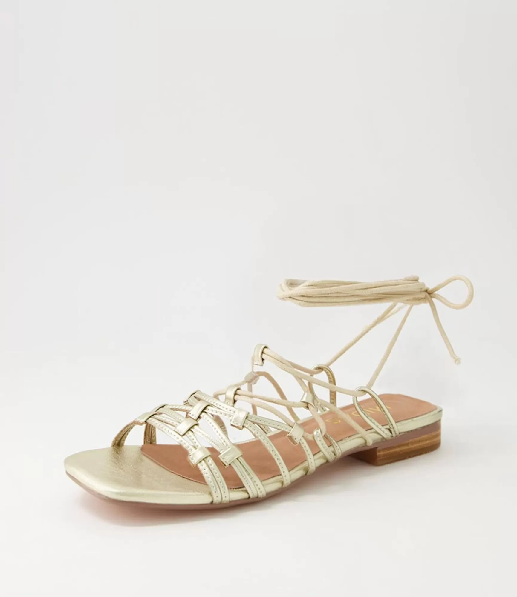 Flash Sale Midas Shoes Kylar Pale Gold Leather Sandals