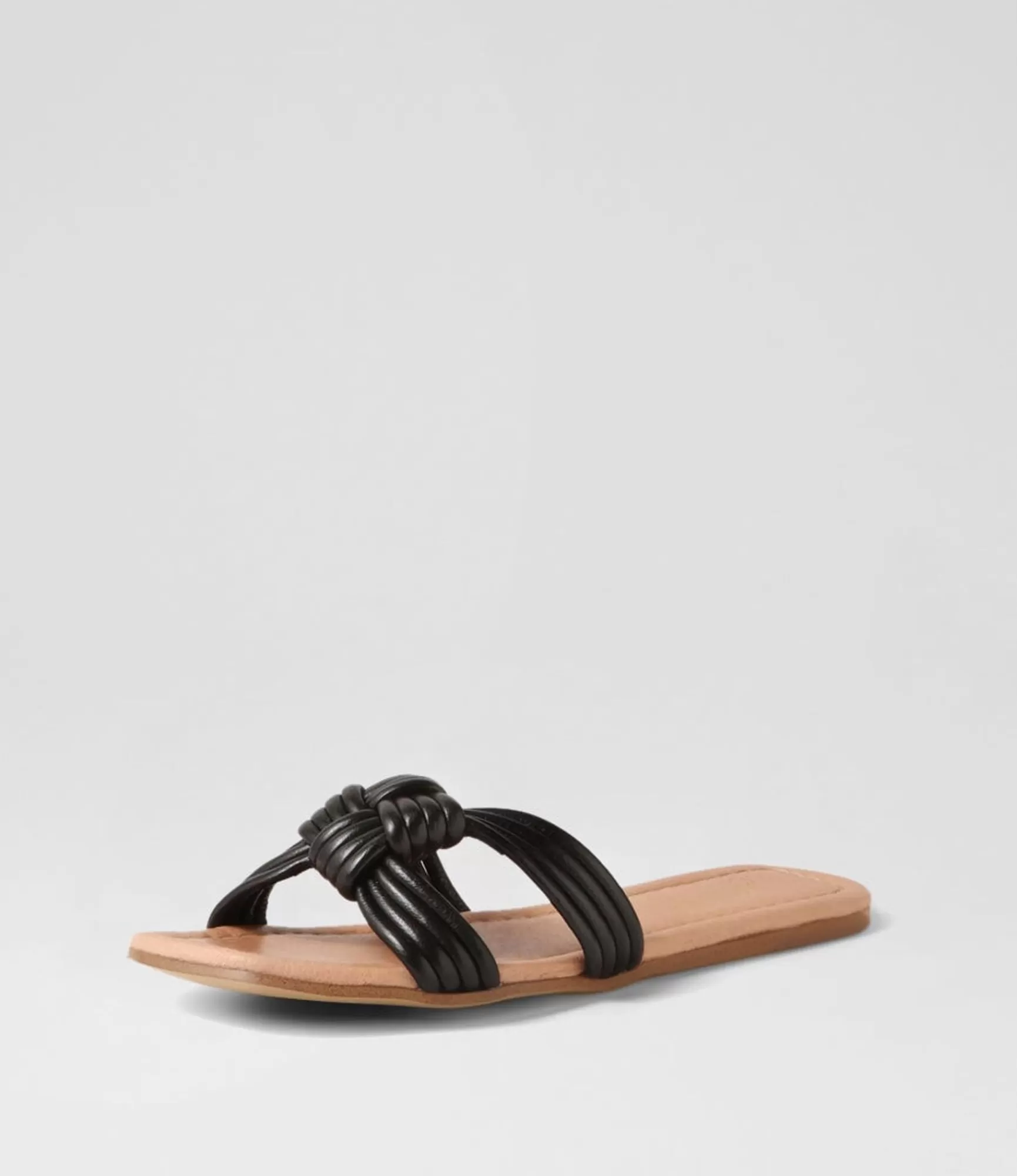 Best Midas Shoes Lacidy Black Leather Slides