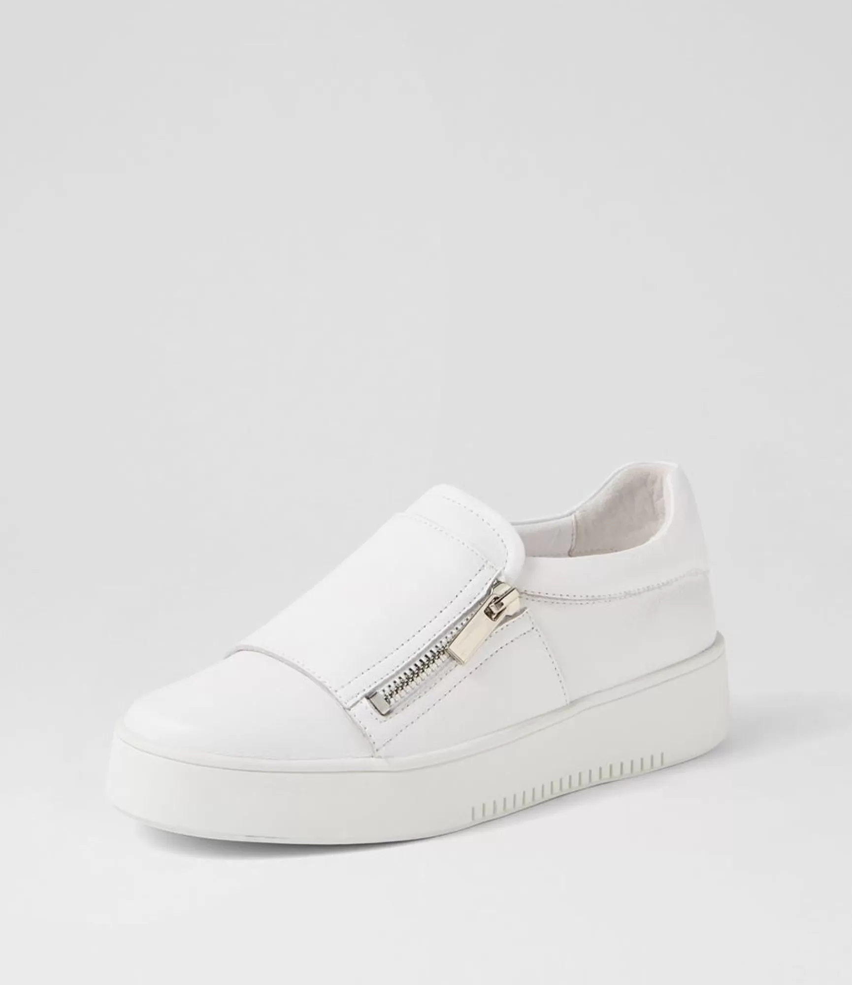 New Midas Shoes Lagoon White Leather Sneakers