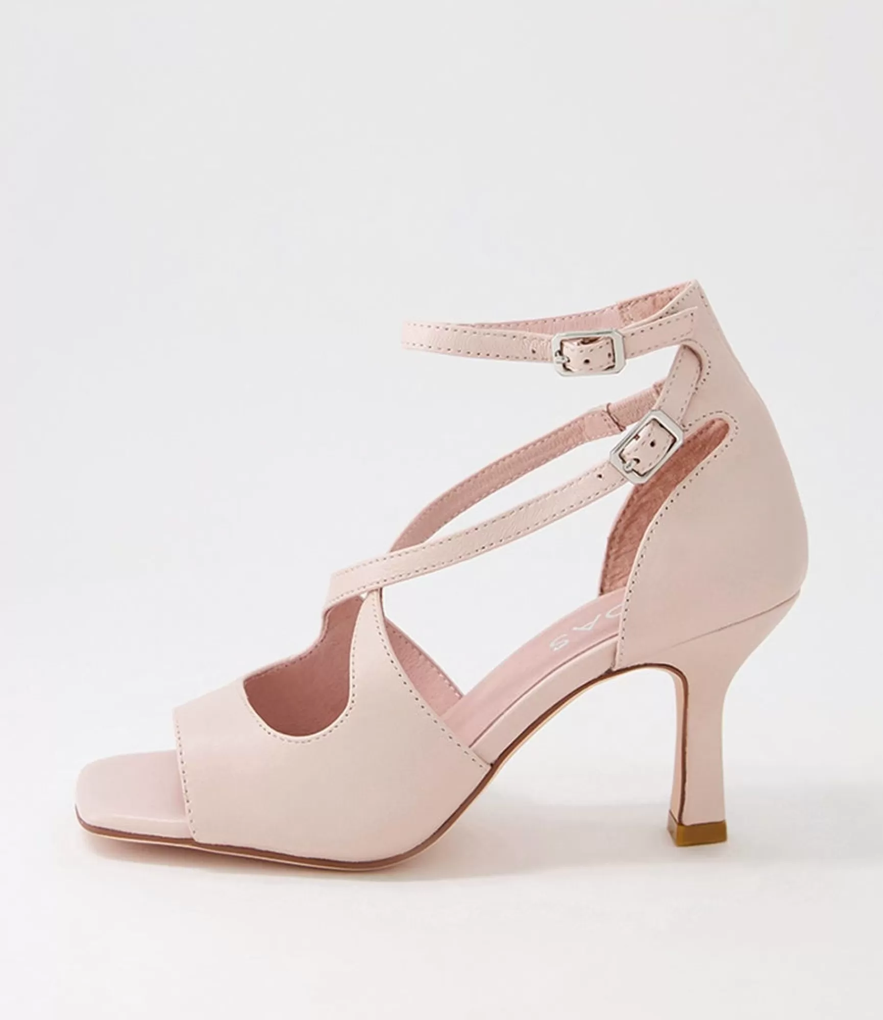 New Midas Shoes Laney Nude Leather Sandals
