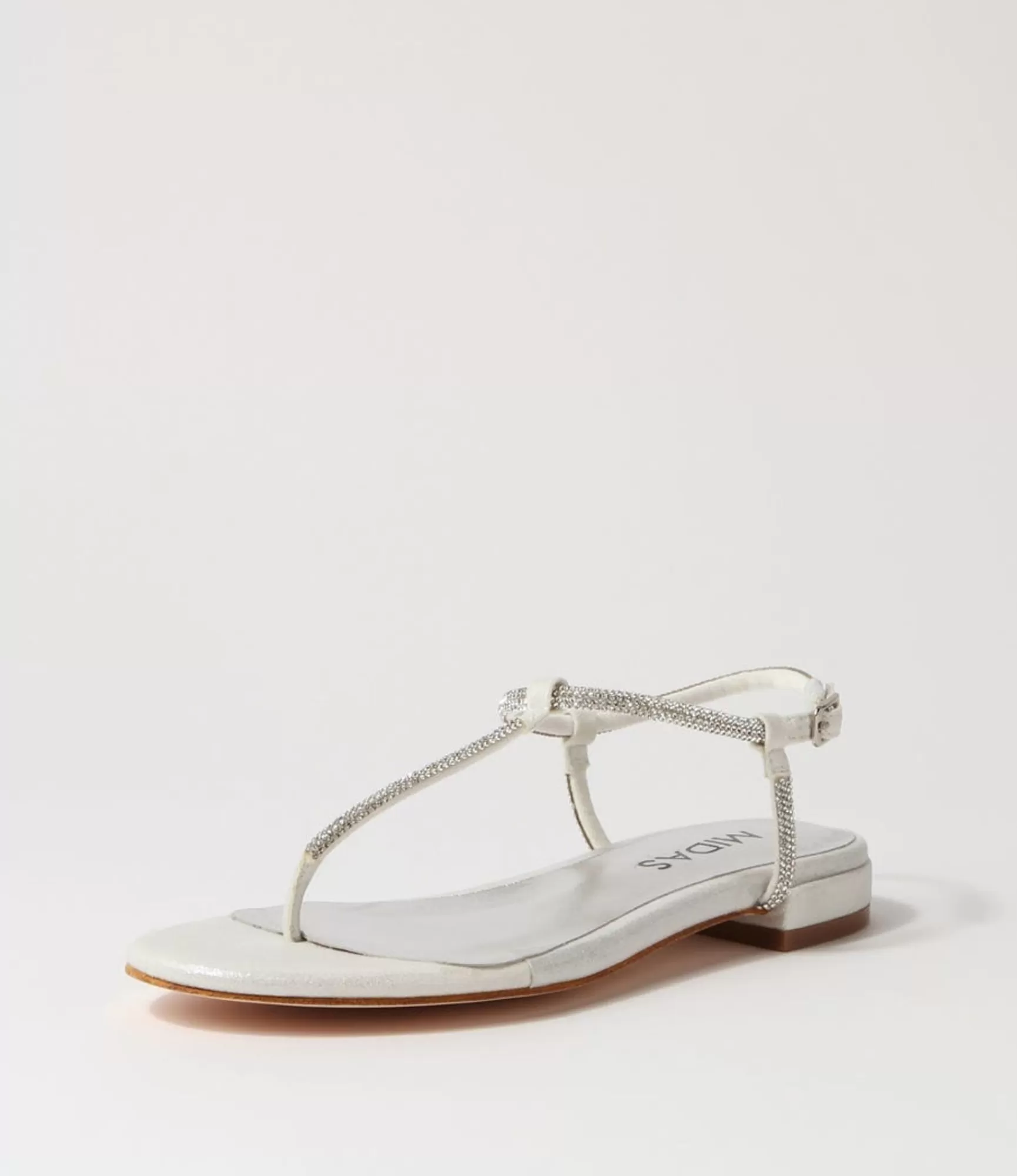 Cheap Midas Shoes Lantana Silver Fabric Sandals
