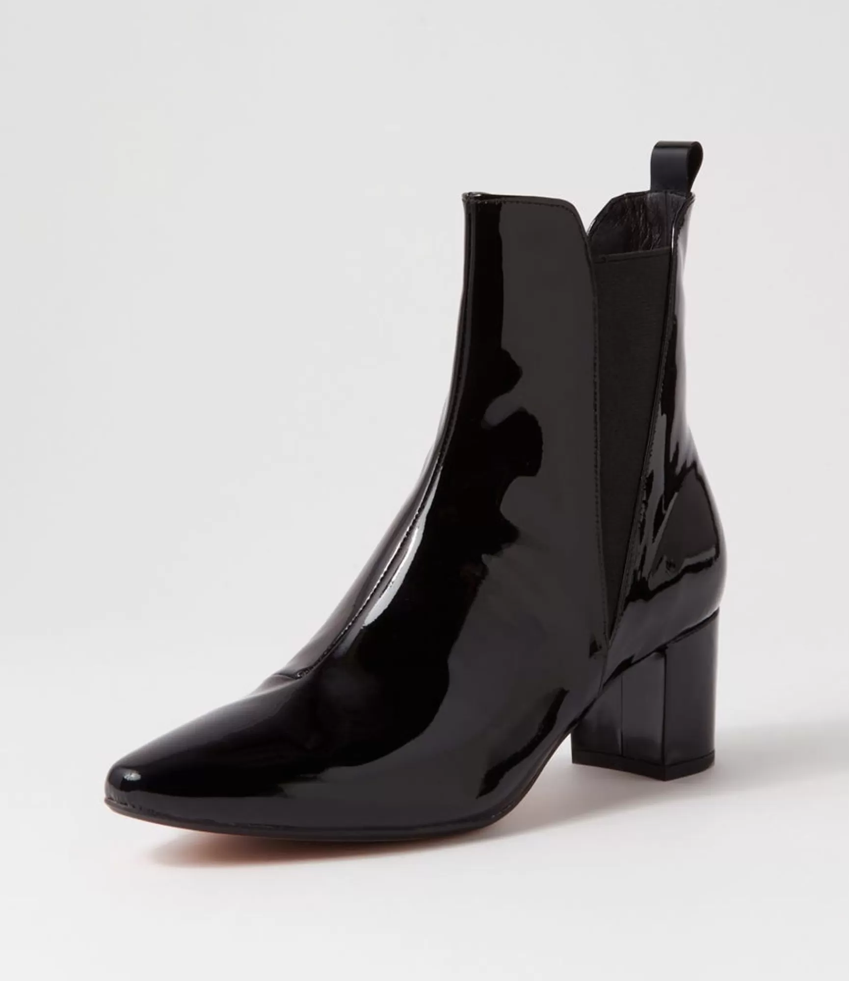 Shop Midas Shoes Larlet Black Patent Leather Chelsea Boots