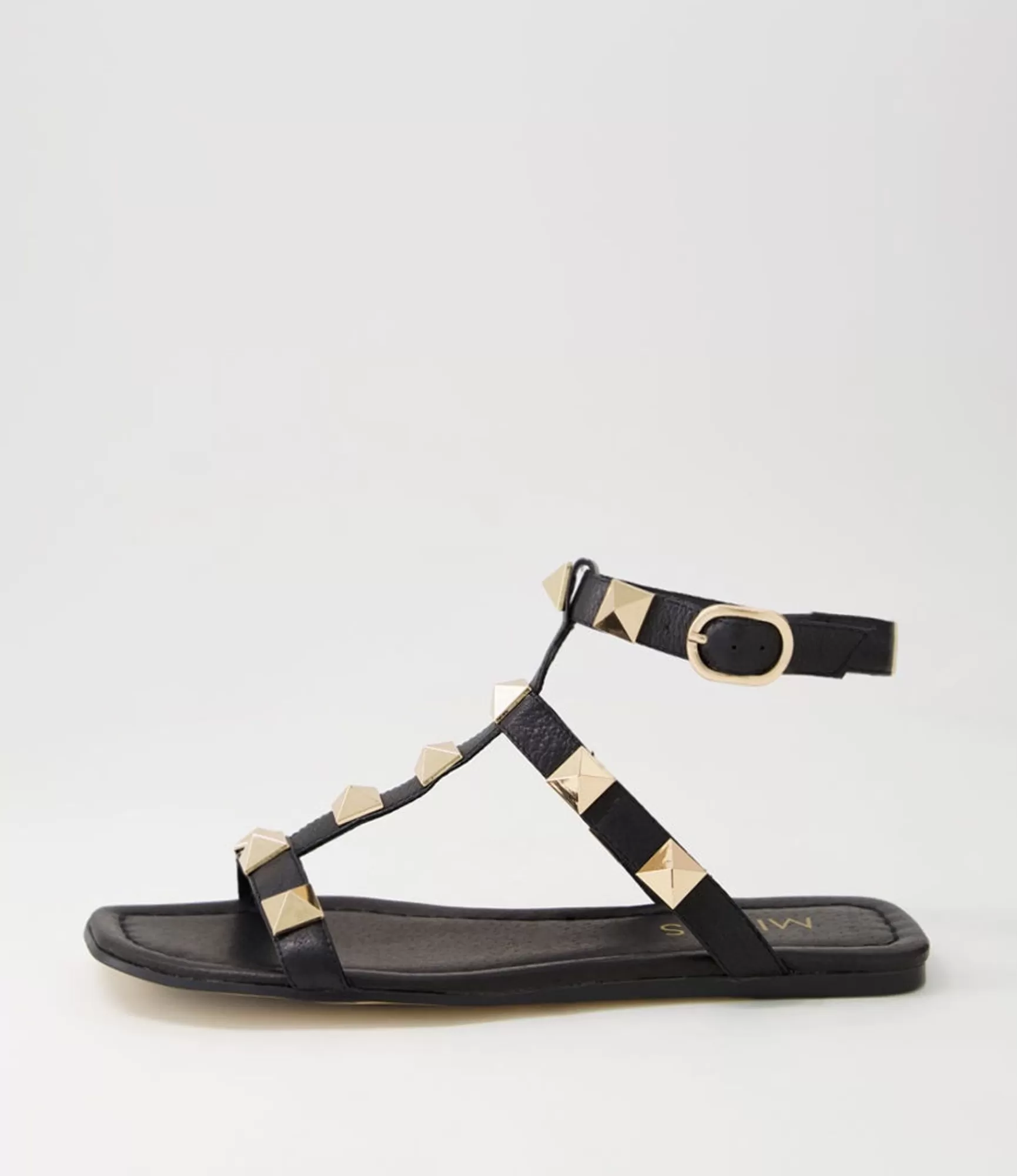 Fashion Midas Shoes Lavan Black Leather Sandals