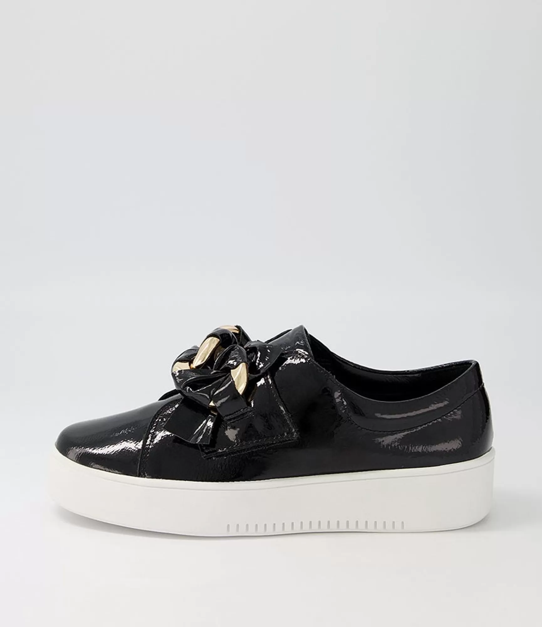 Best Sale Midas Shoes Layar Black White Patent Leather Sneakers