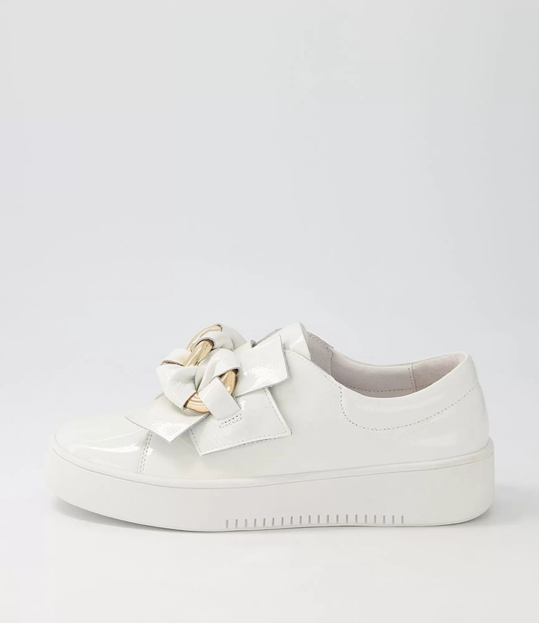 Cheap Midas Shoes Layar White Patent Leather Sneakers