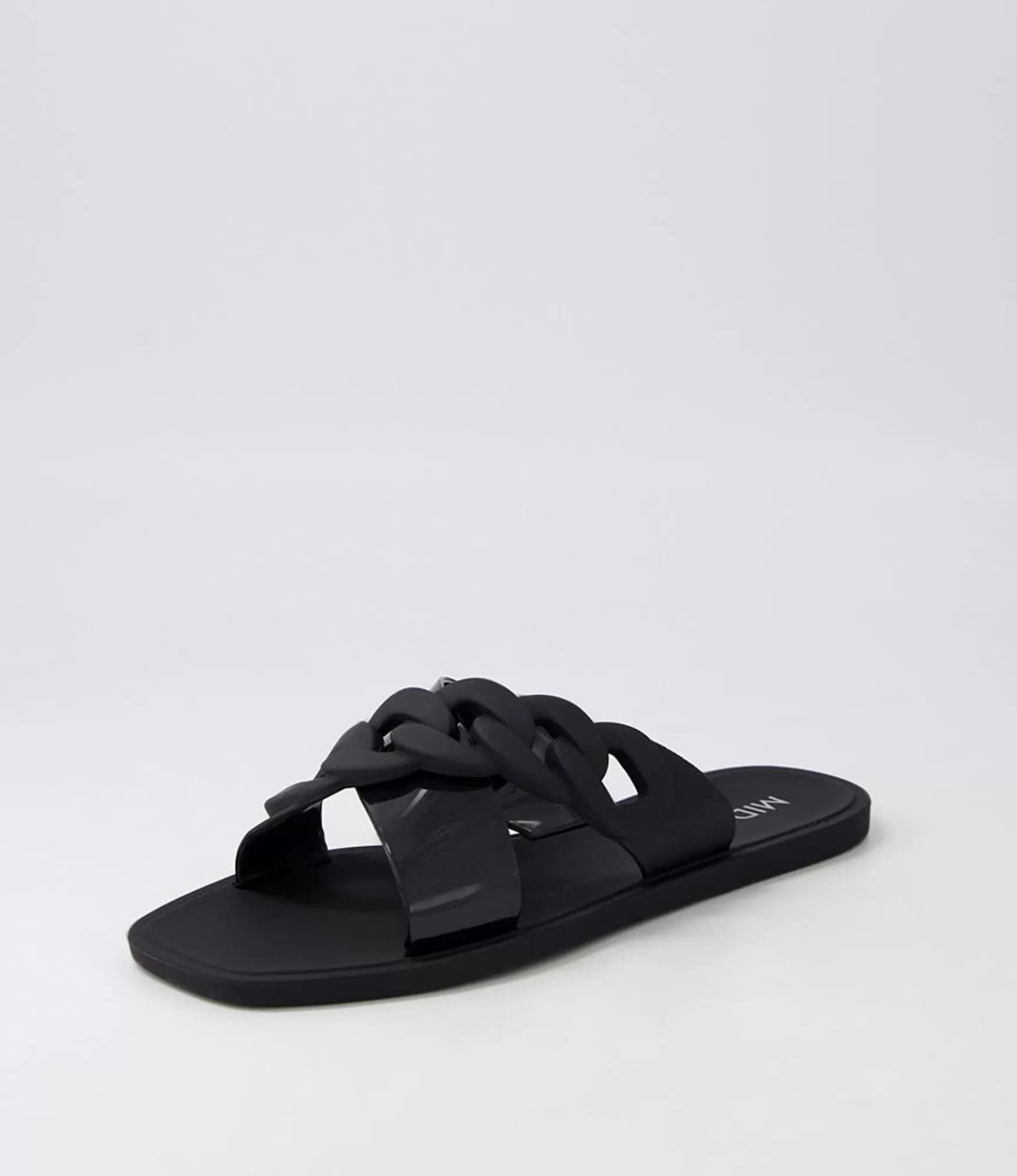 Discount Midas Shoes Leela Black Jelly Slides