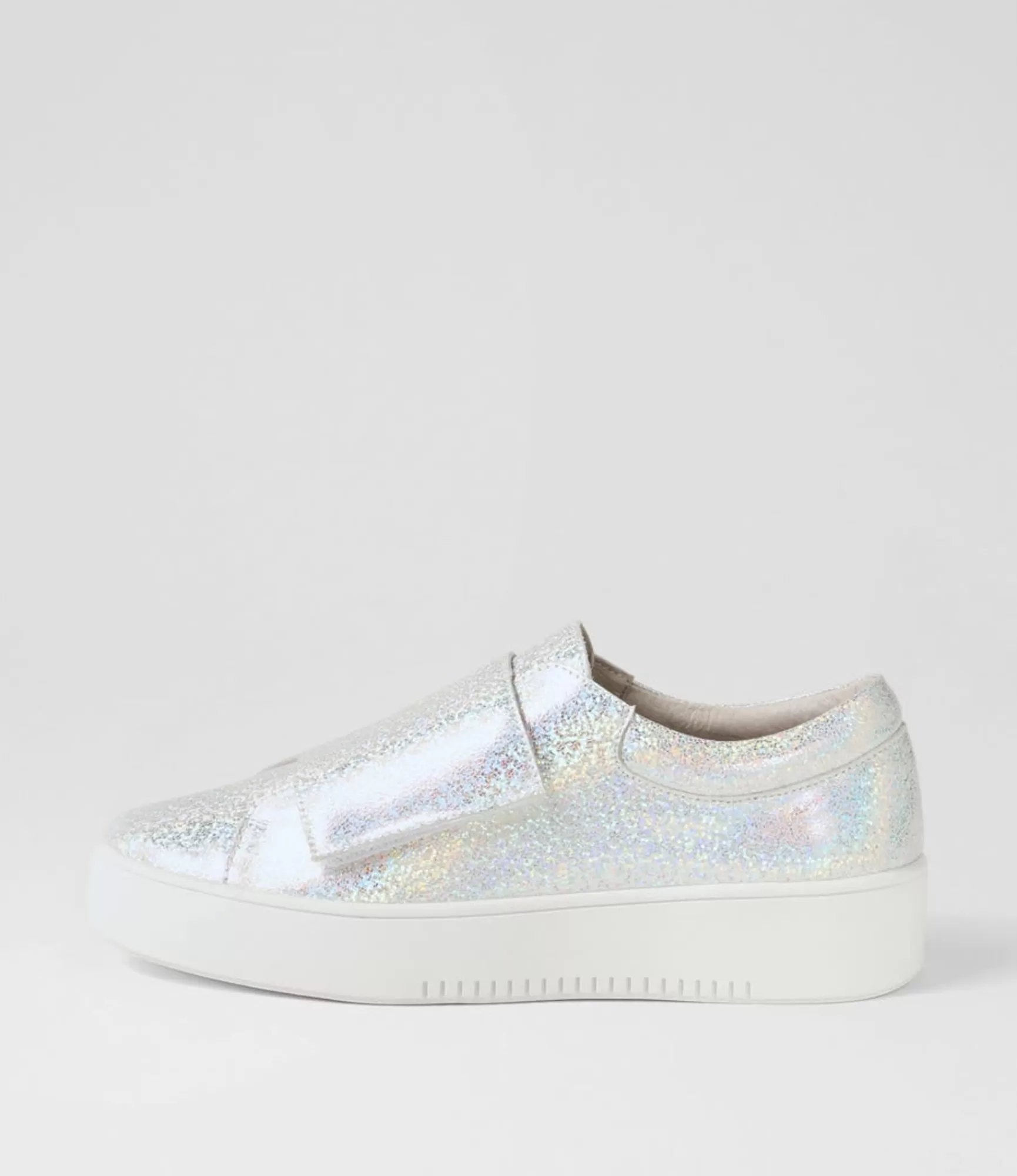 Clearance Midas Shoes Levie Silver Glam Leather Sneakers