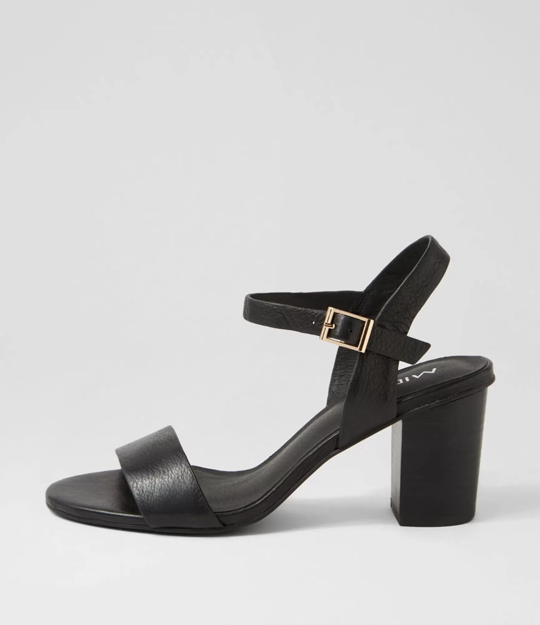 New Midas Shoes Lippee Black Leather Sandals