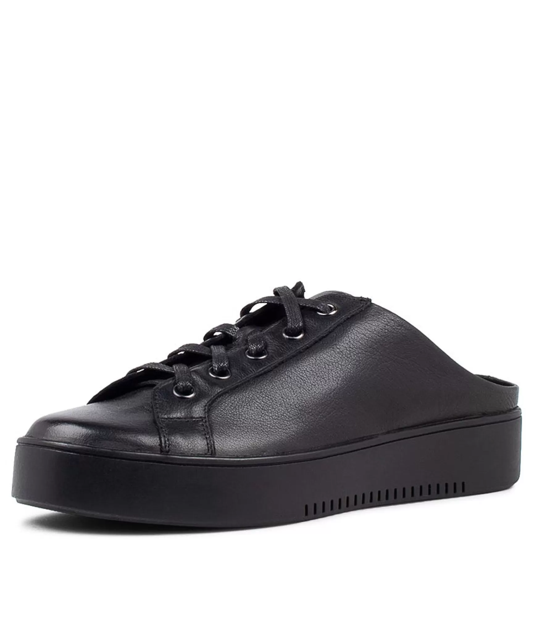 Clearance Midas Shoes Lippy Black Leather Sneakers Bs