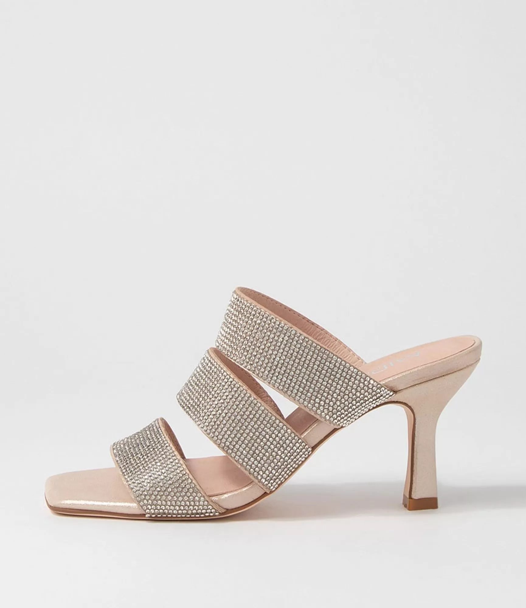 Best Midas Shoes Litzey Nude Silver Leather Jewels Sandals