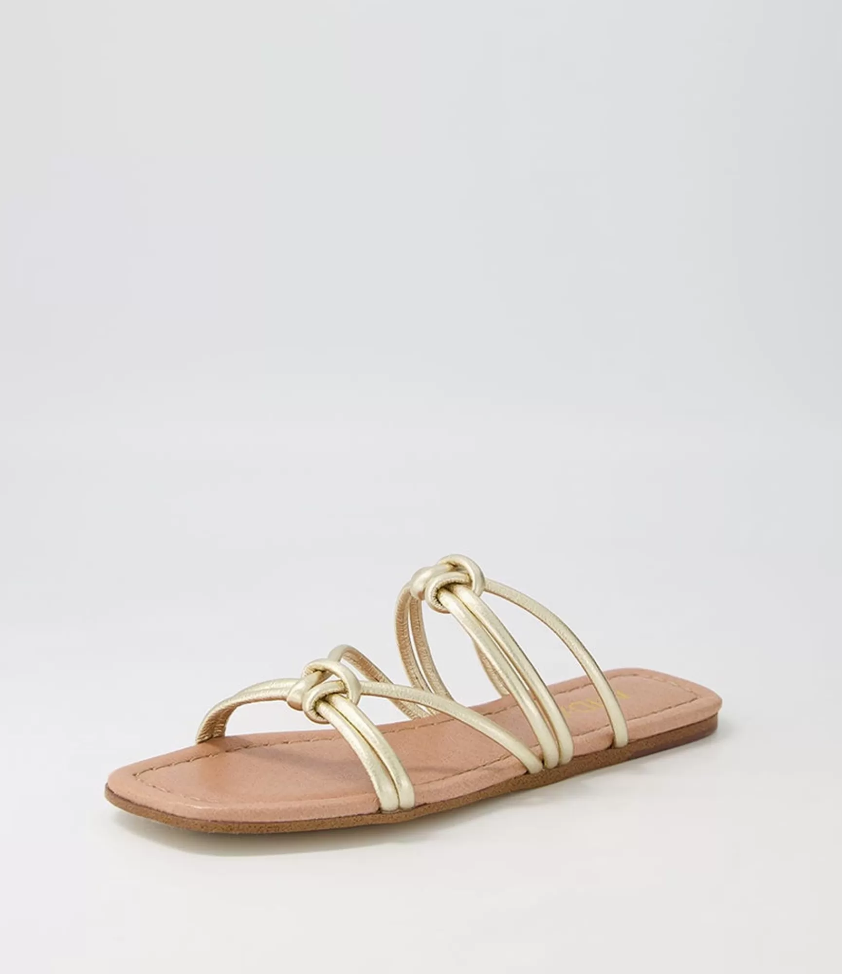 Fashion Midas Shoes Lolli Pale Gold Leather Sandals