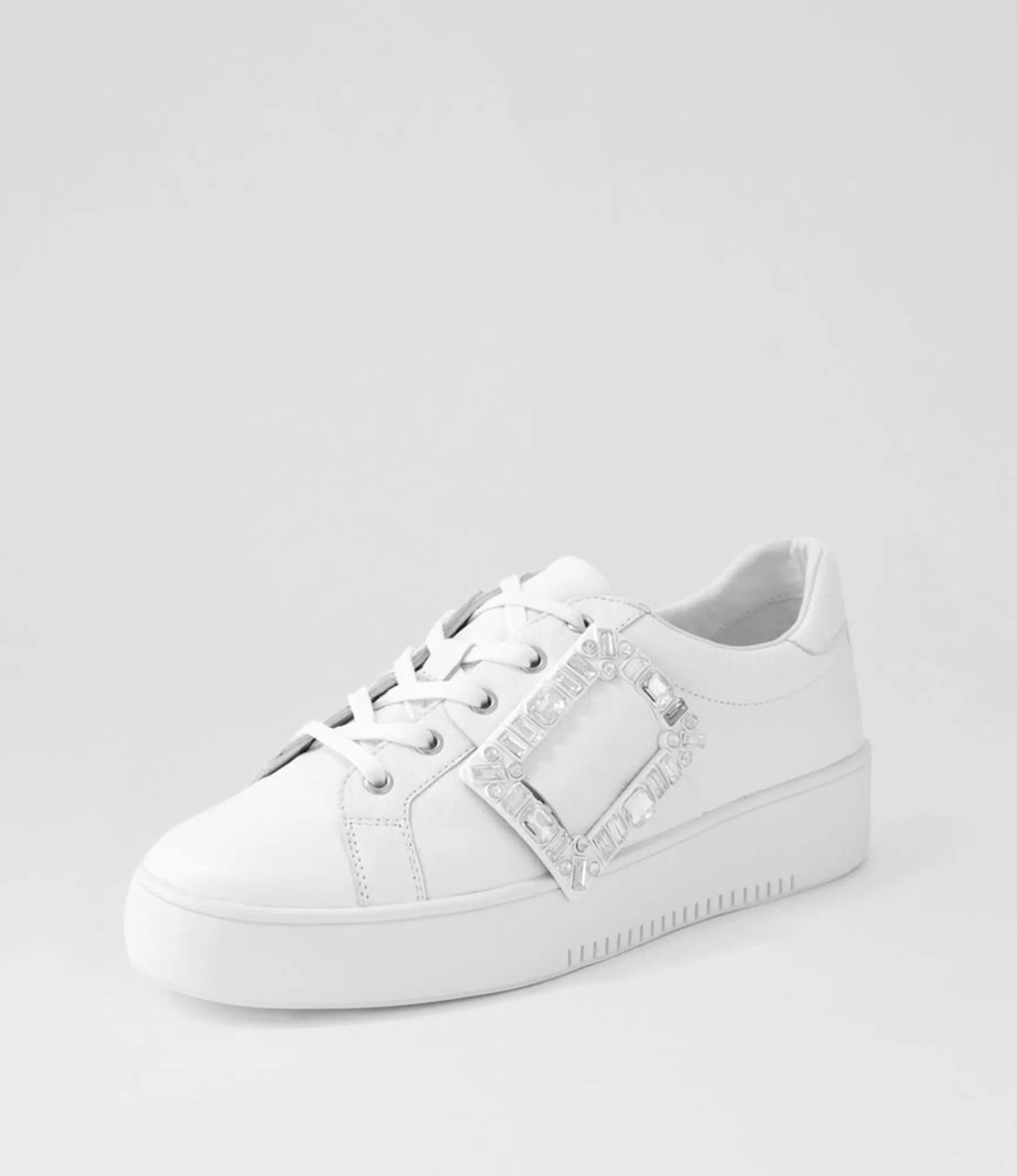 Outlet Midas Shoes Loredana White Leather Sneakers