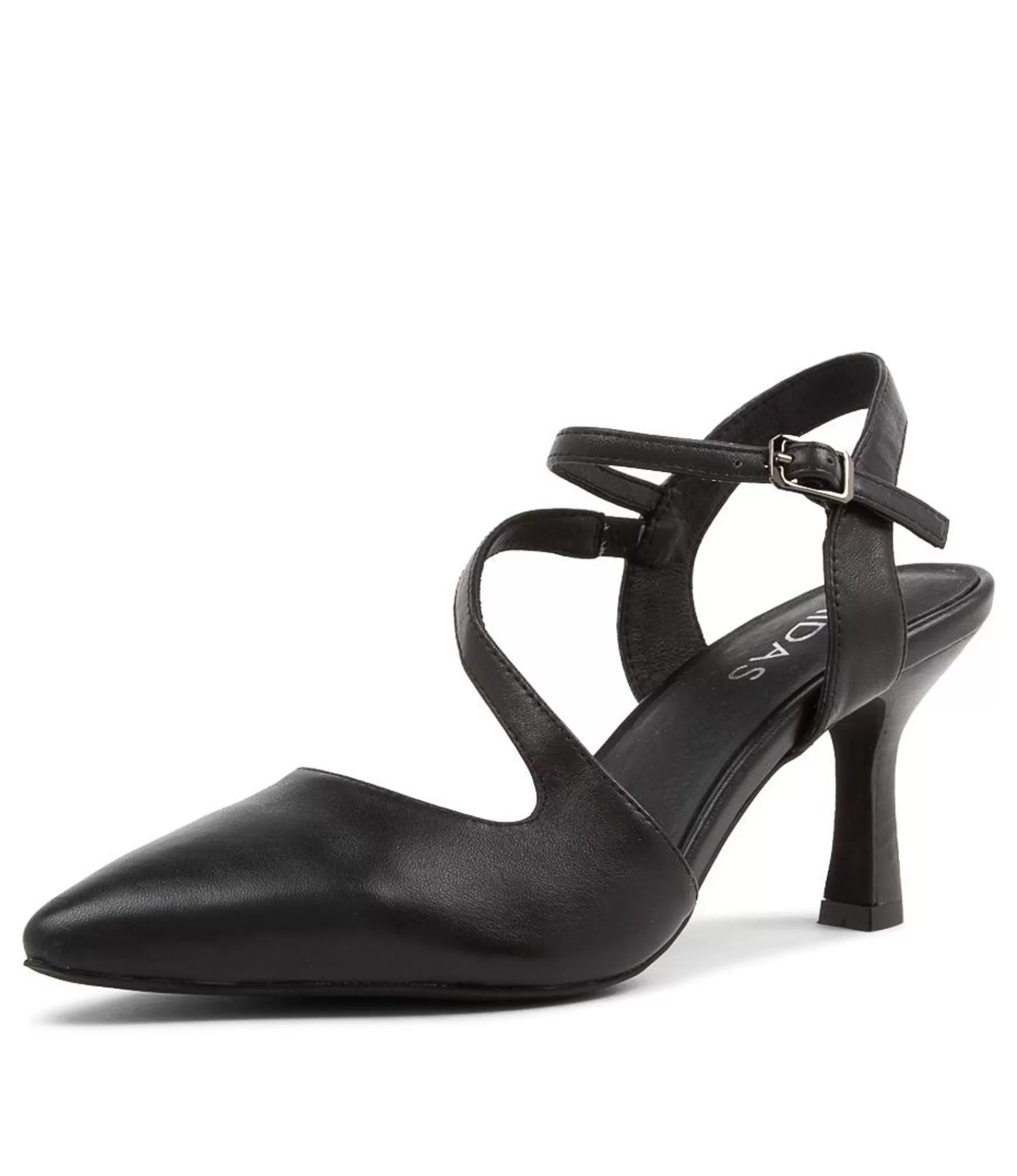 Best Midas Shoes Lucca Black Leather Pump Heels