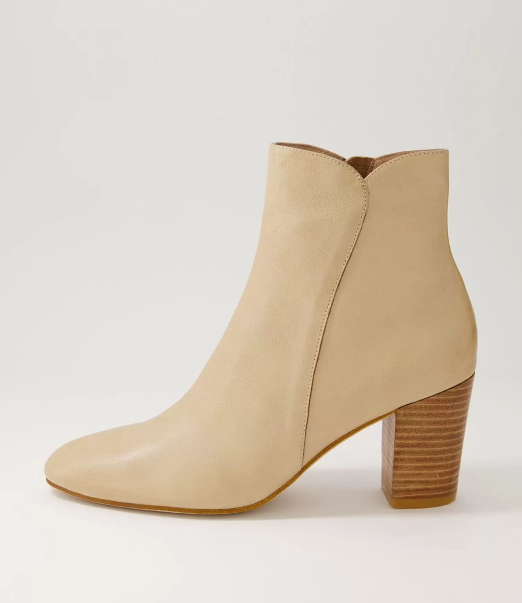 Clearance Midas Shoes Lyatt Camel Leather Ankle Boots