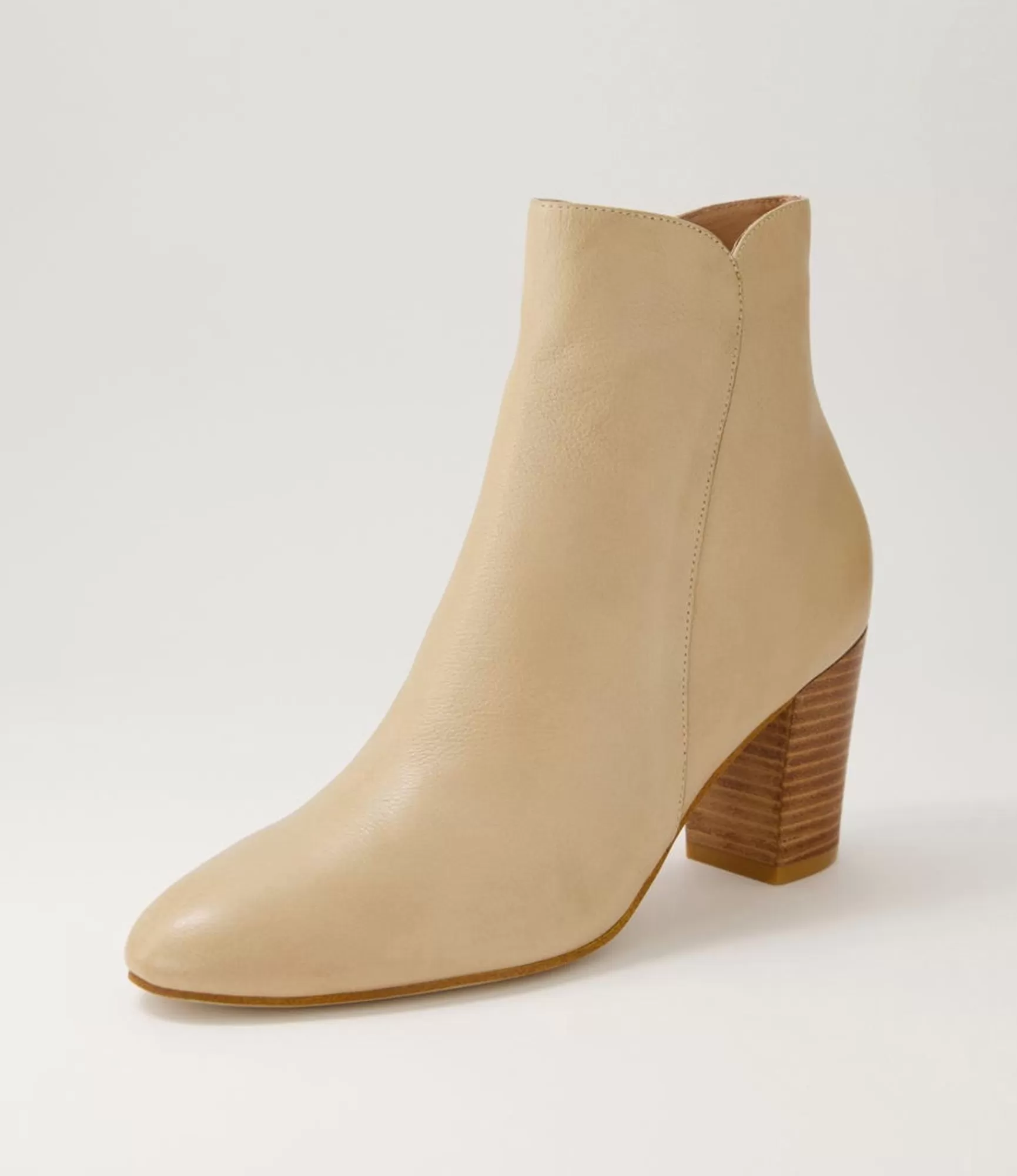 Clearance Midas Shoes Lyatt Camel Leather Ankle Boots