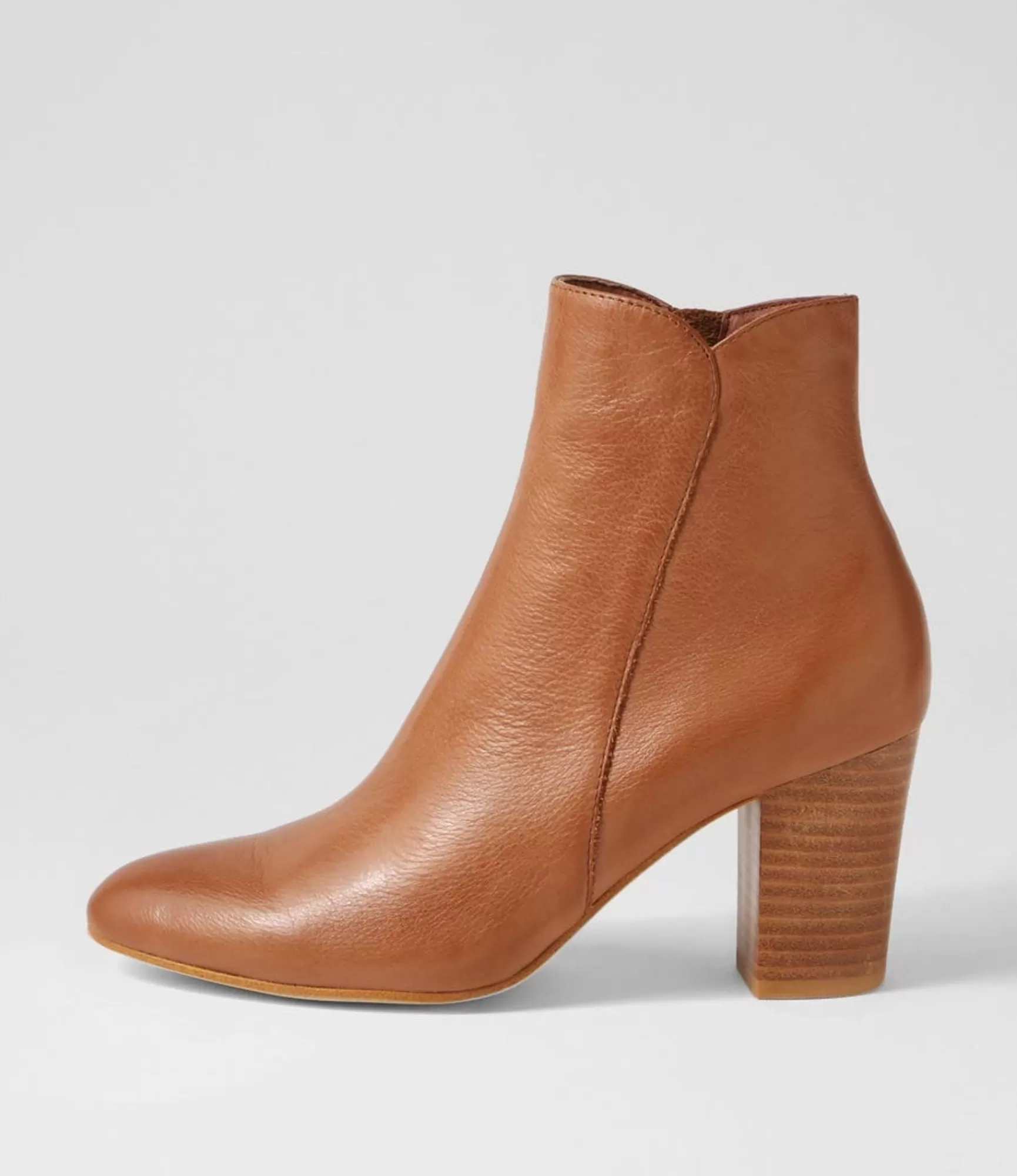 Hot Midas Shoes Lyatt Cognac Leather Ankle Boots