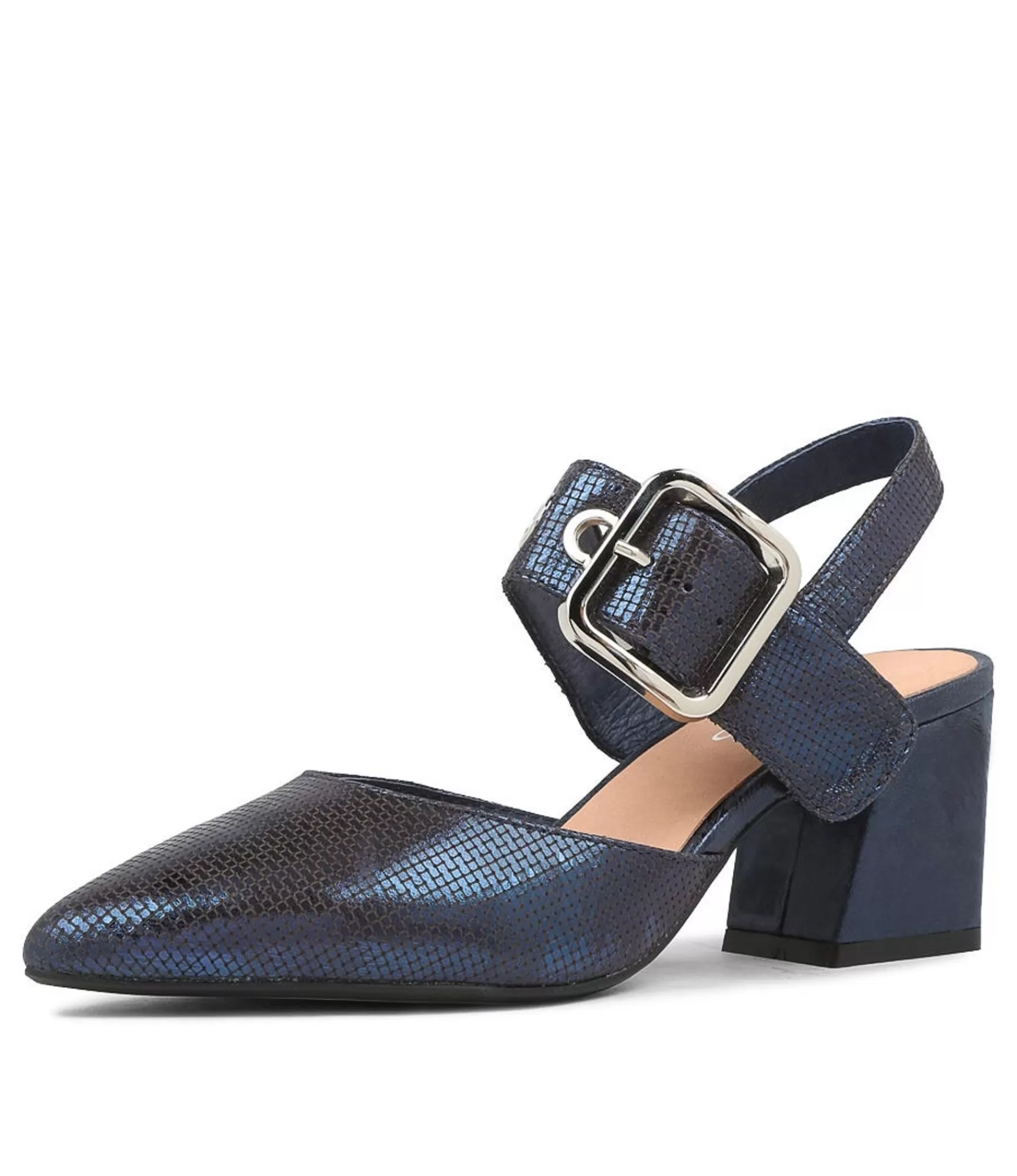 Cheap Midas Shoes Maddox Navy Cut Leather Pumps