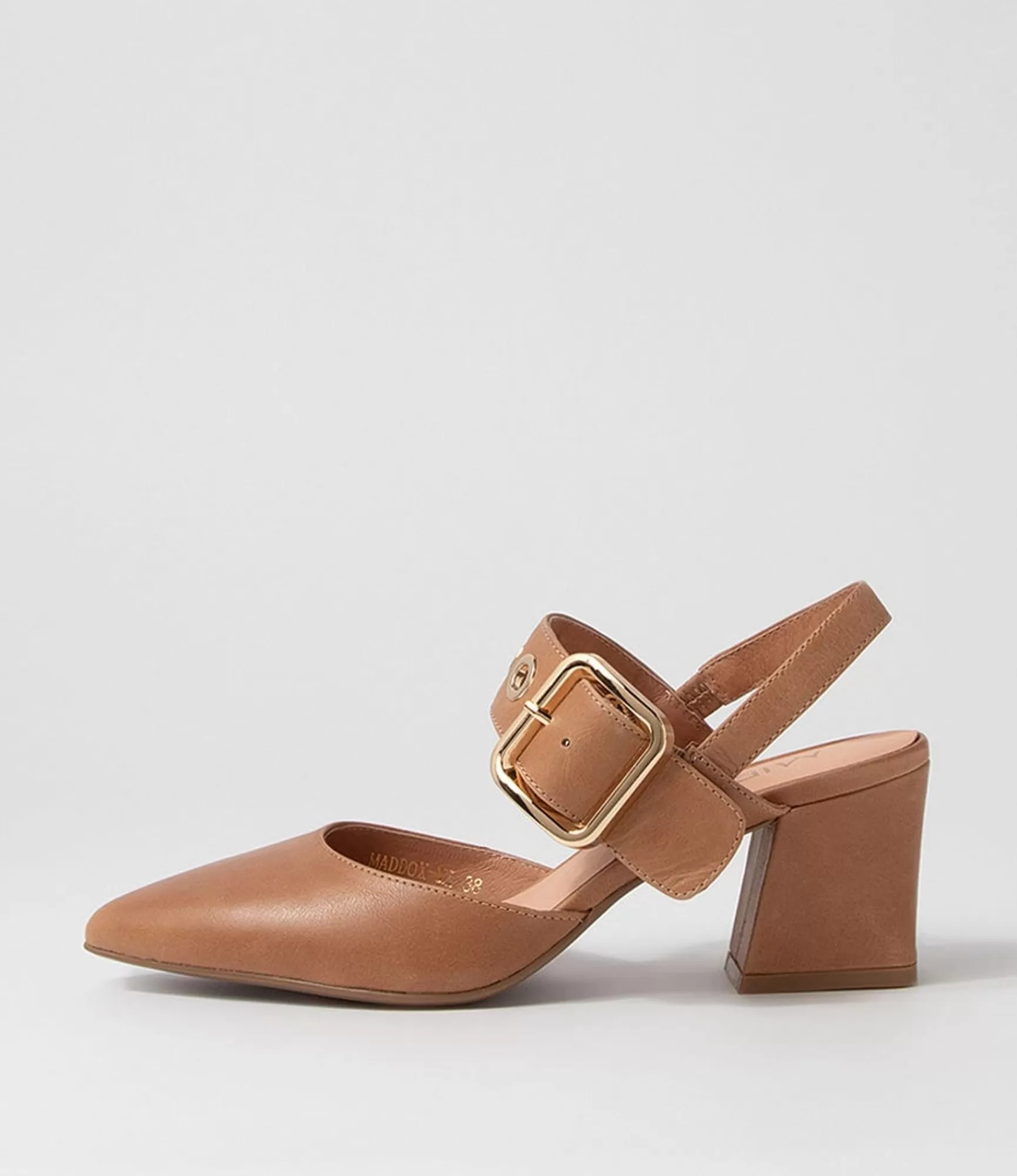 Best Midas Shoes Maddox Tan Leather Heels