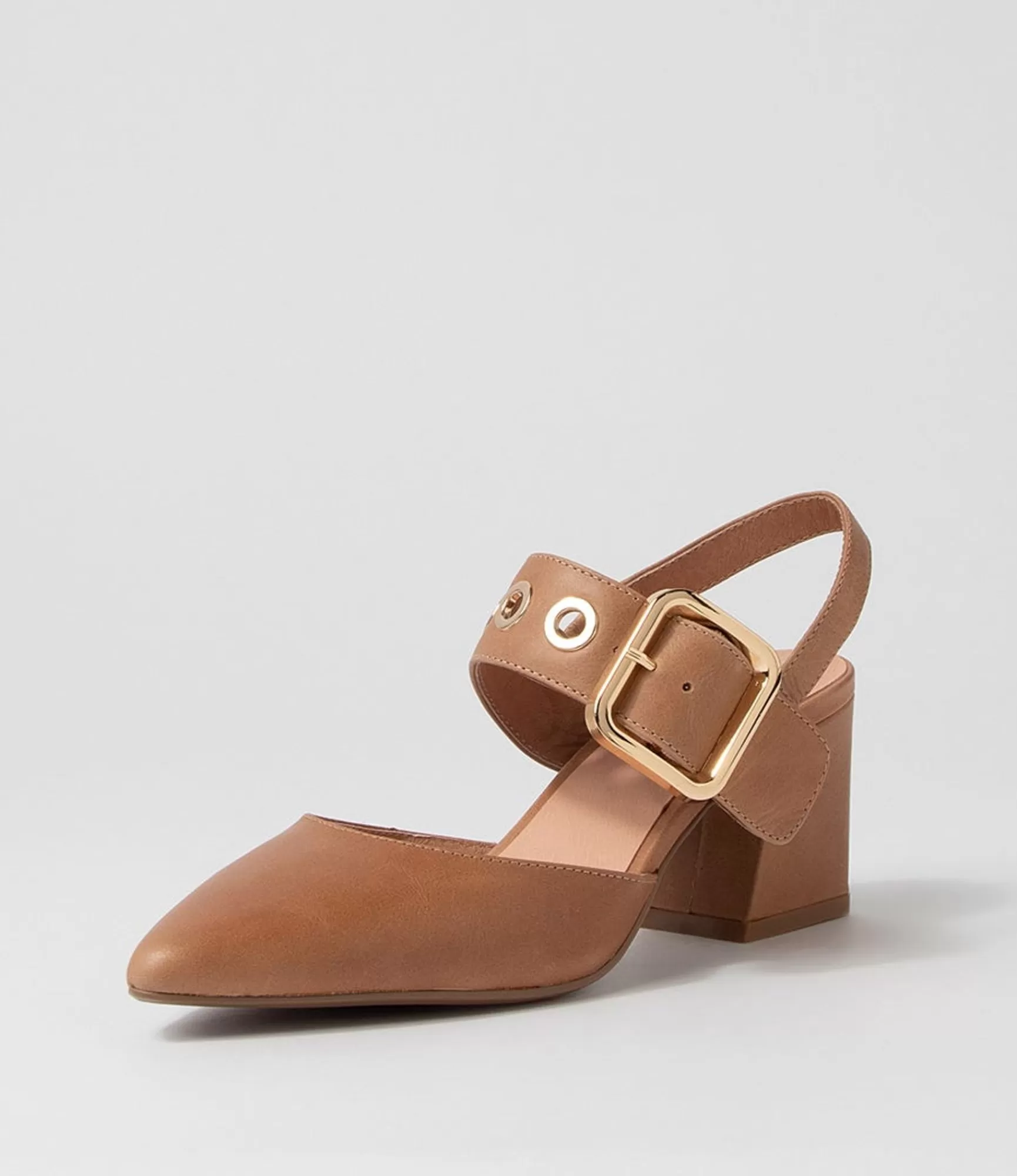 Best Midas Shoes Maddox Tan Leather Heels