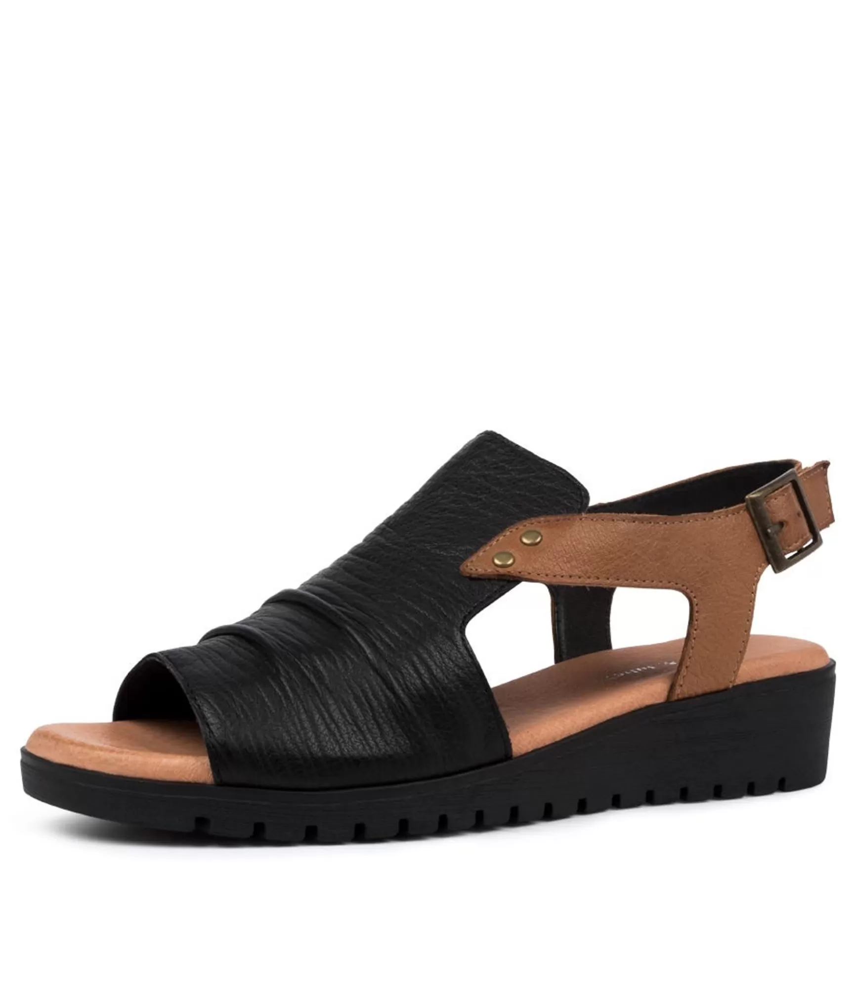 Best Sale Midas Shoes Madz Black-Dk Tan Leather